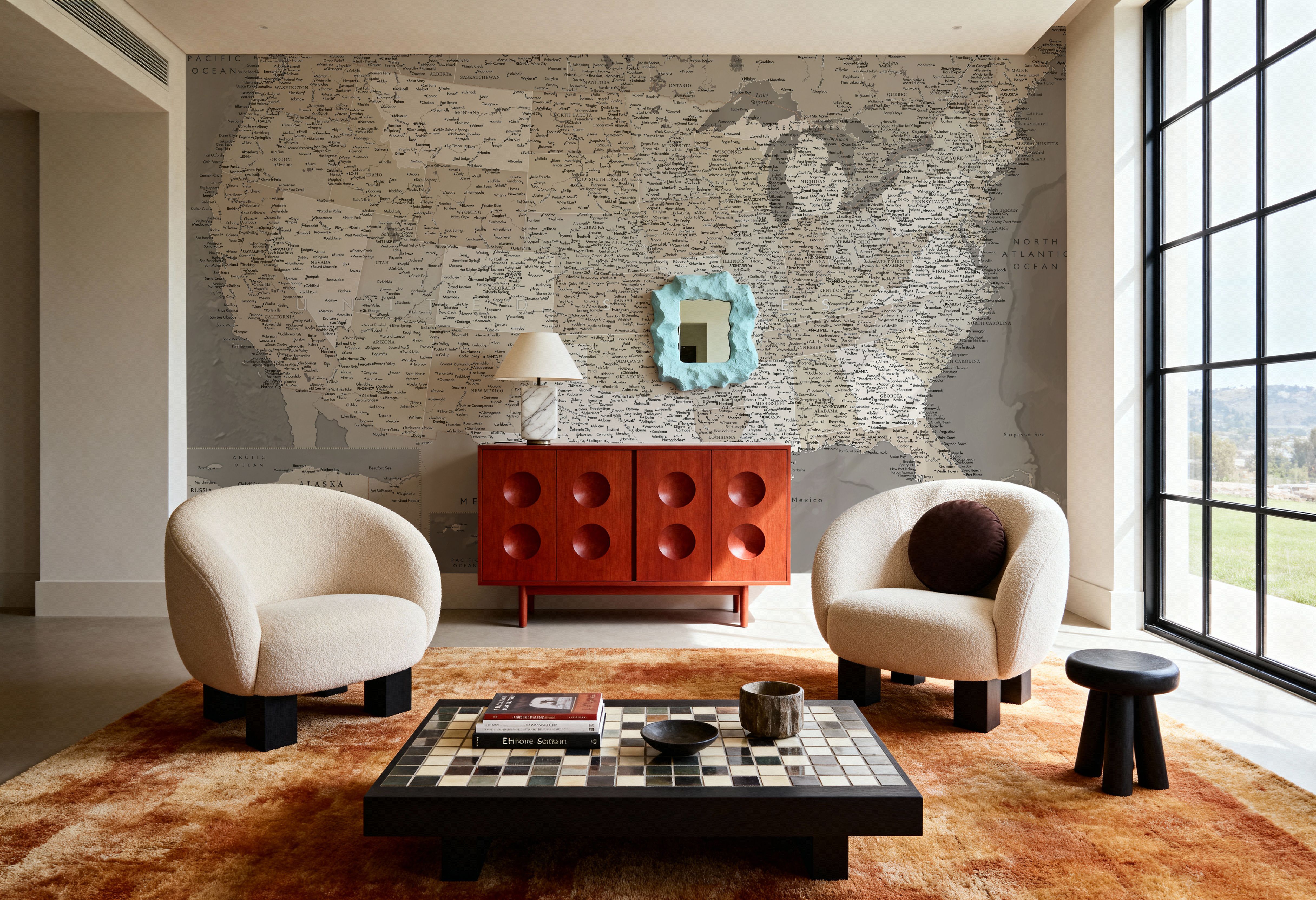 US Map Detailed - Davey