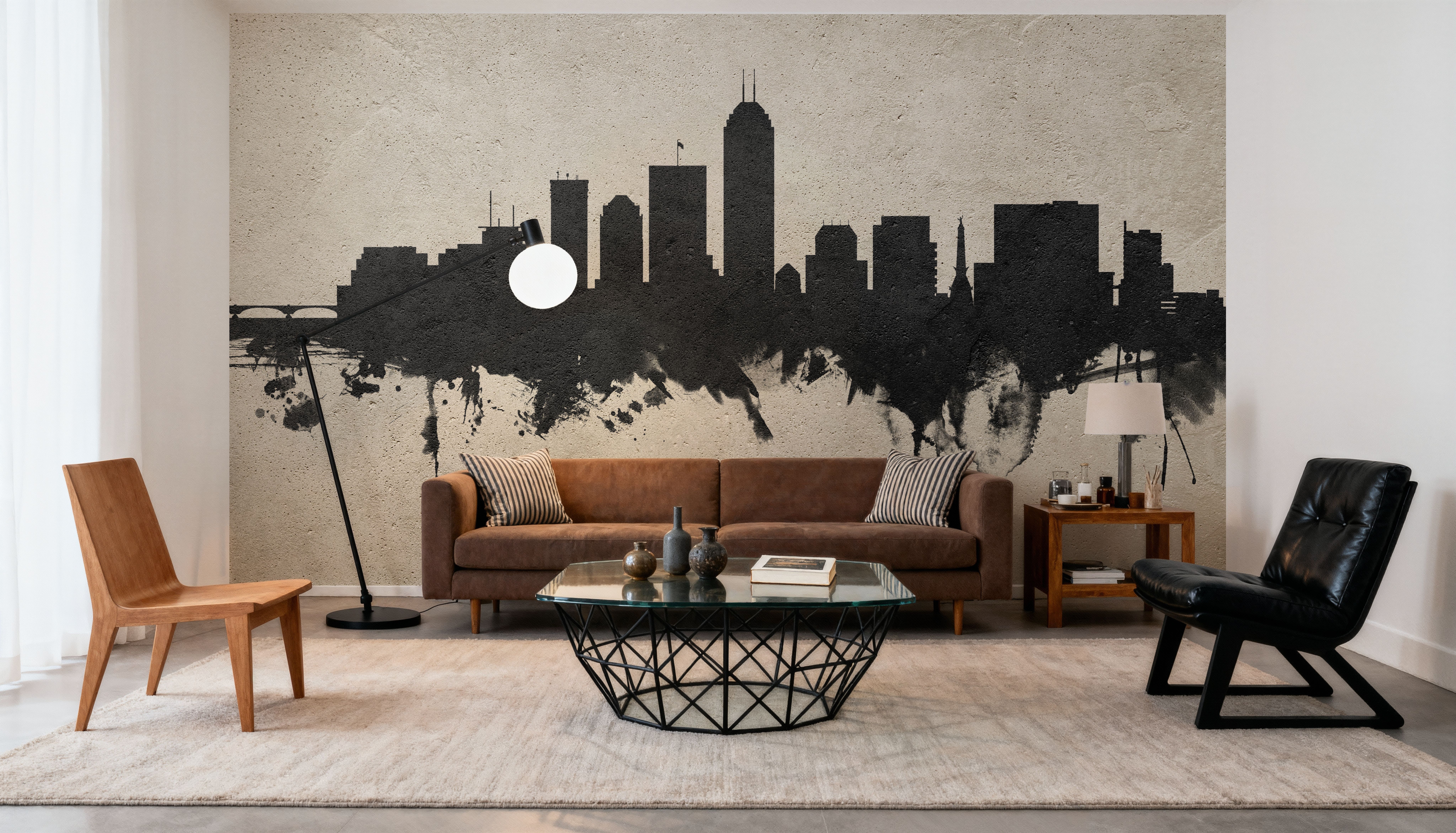 Indianapolis Indiana Skyline Concrete