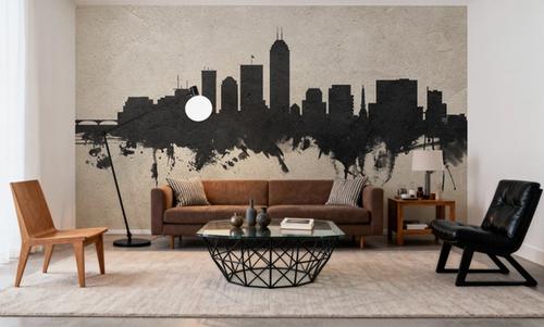 Indianapolis Indiana Skyline Concrete