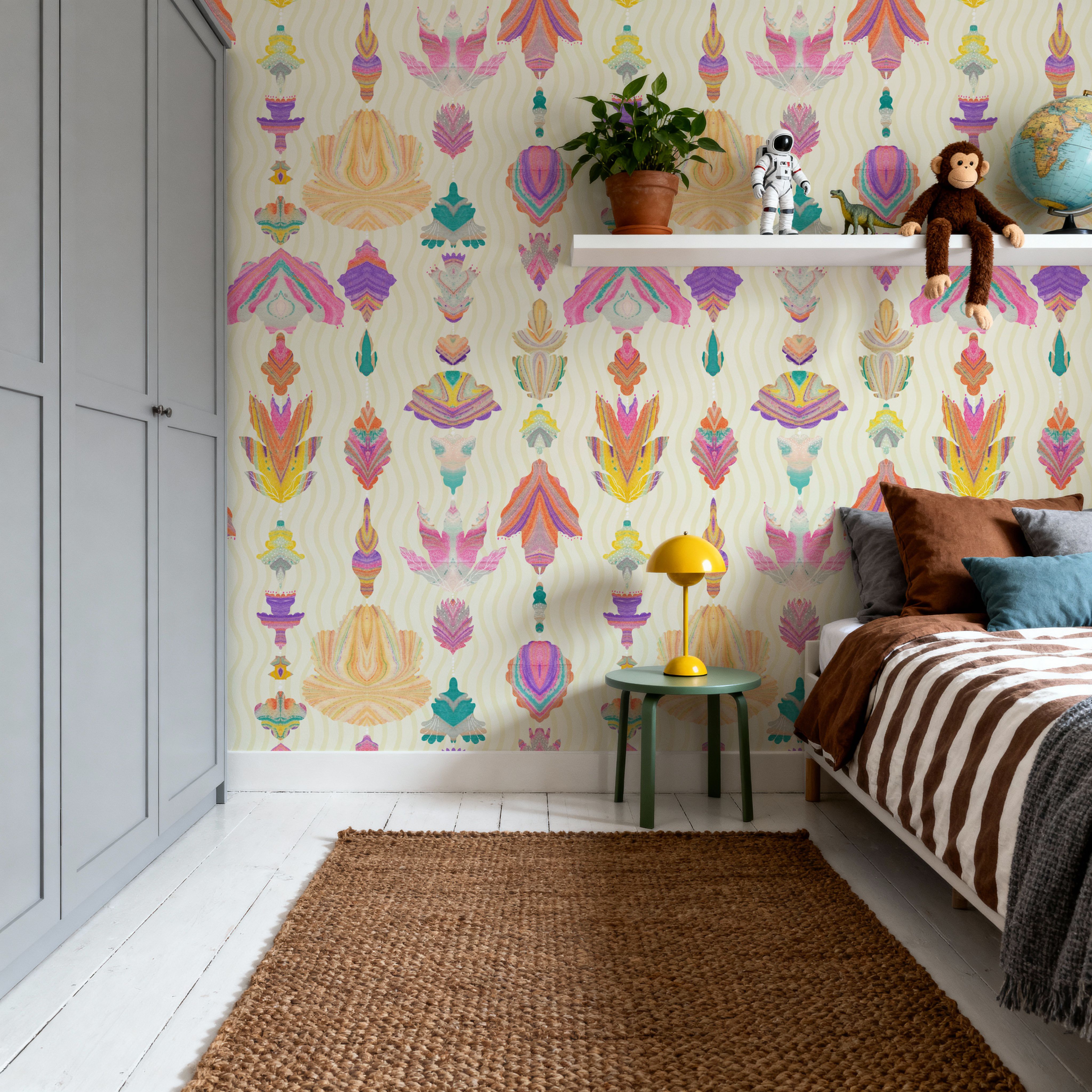 Marble Flowers, Cream