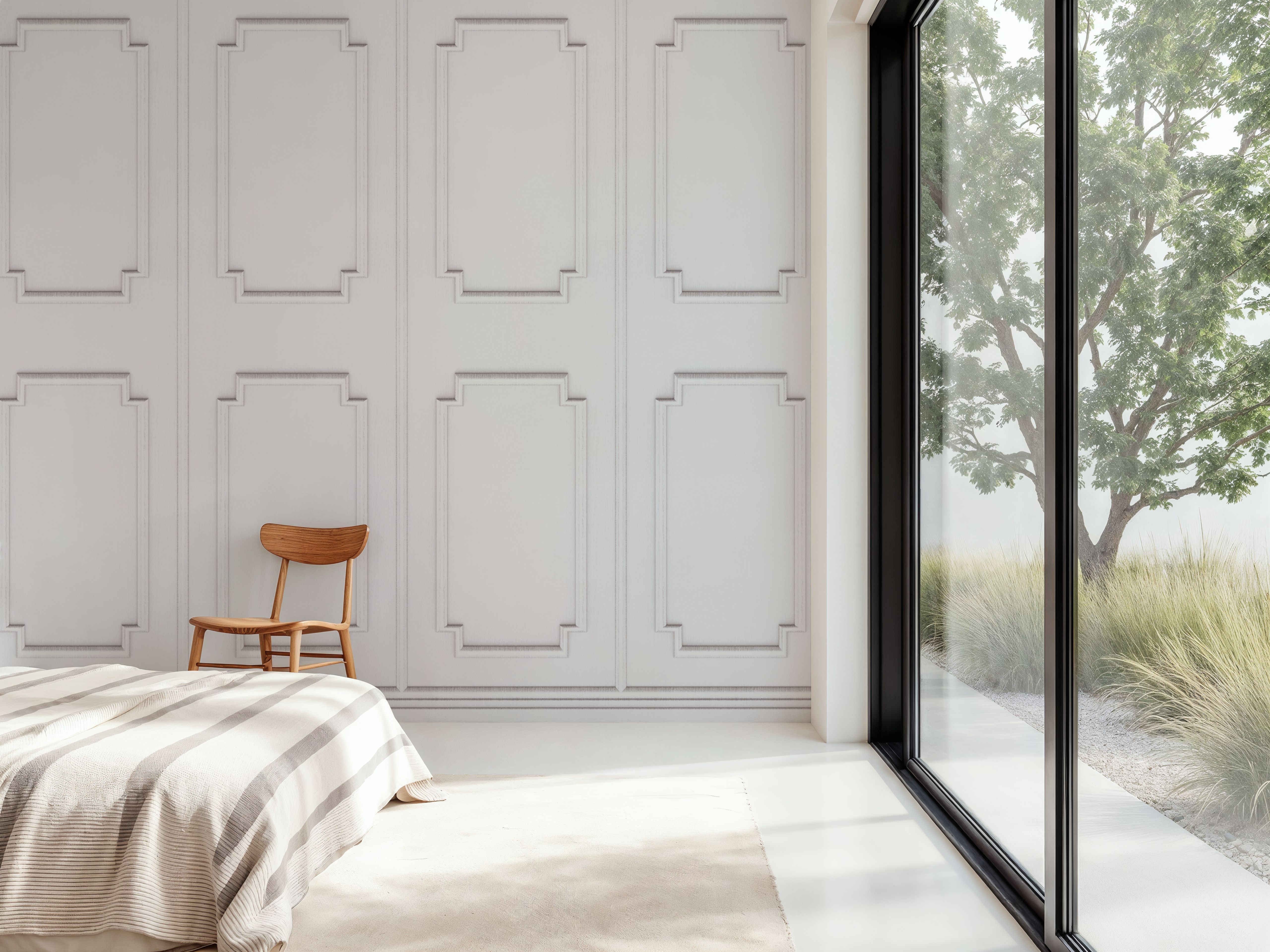 Faux Wall Panel Moulding, White