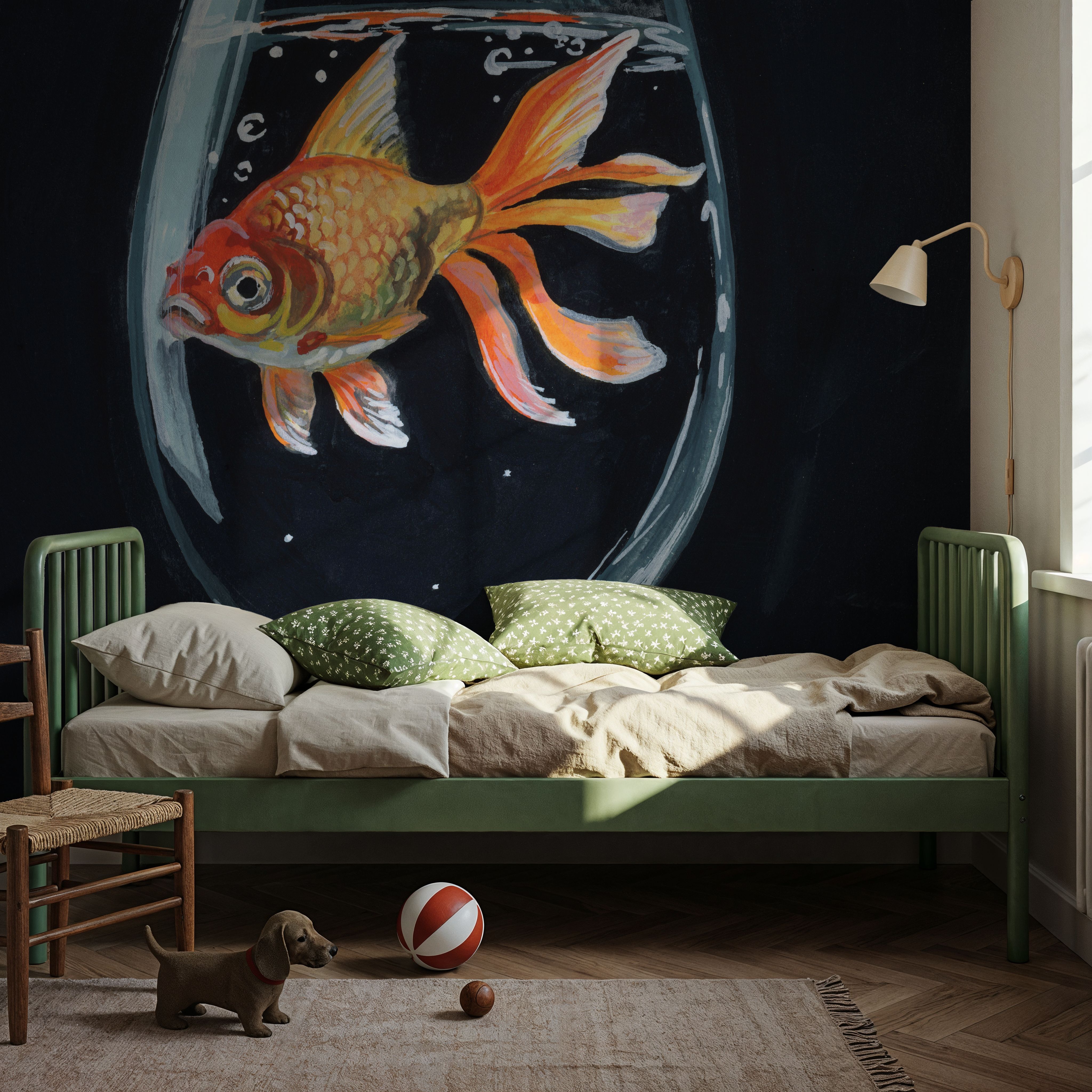 Goldfish In Wine Glass