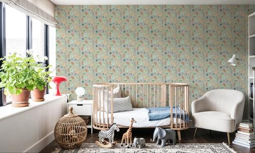 Flutterby Flowers Beige