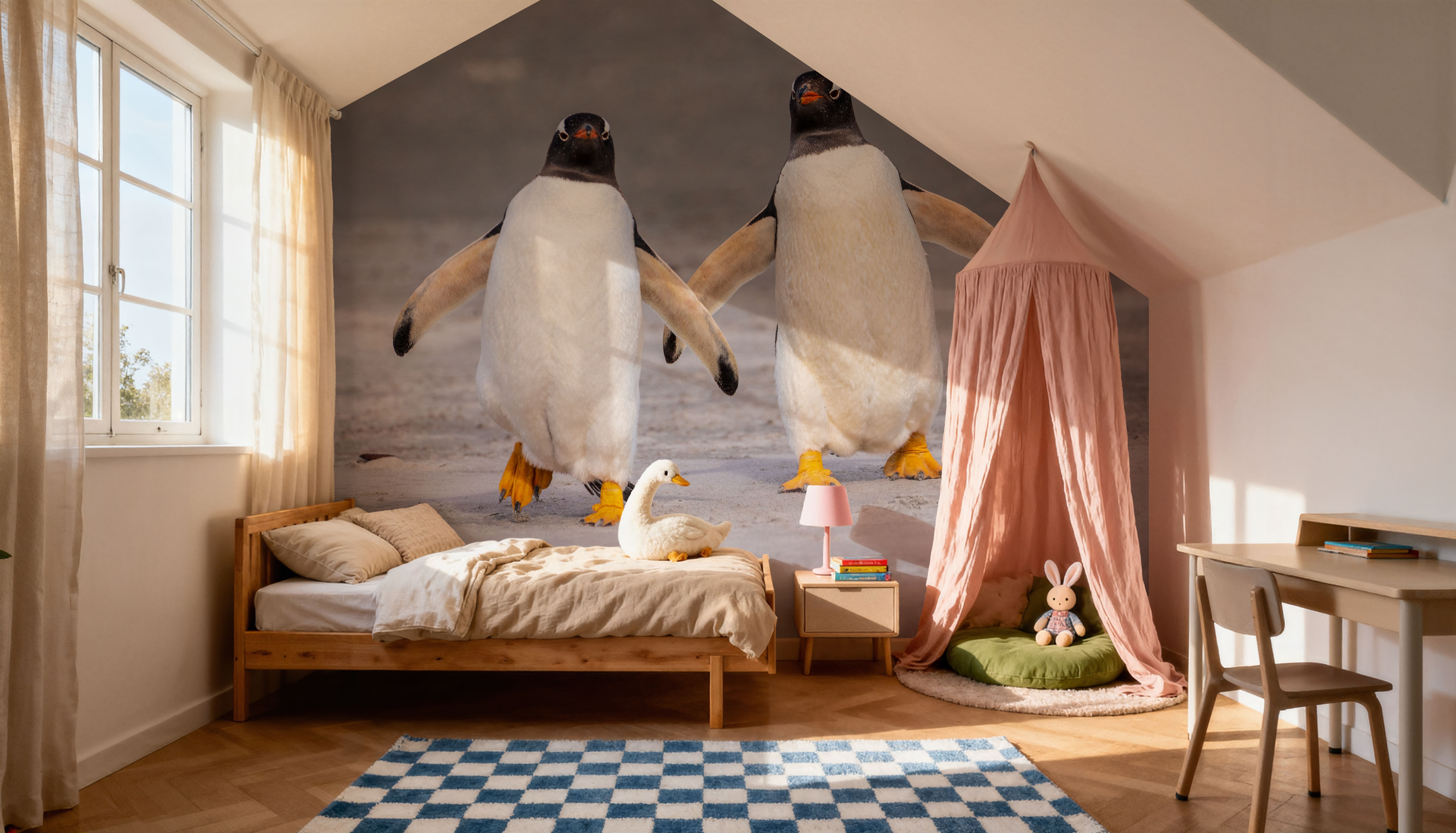 Penguin Promenade, Wallpaper