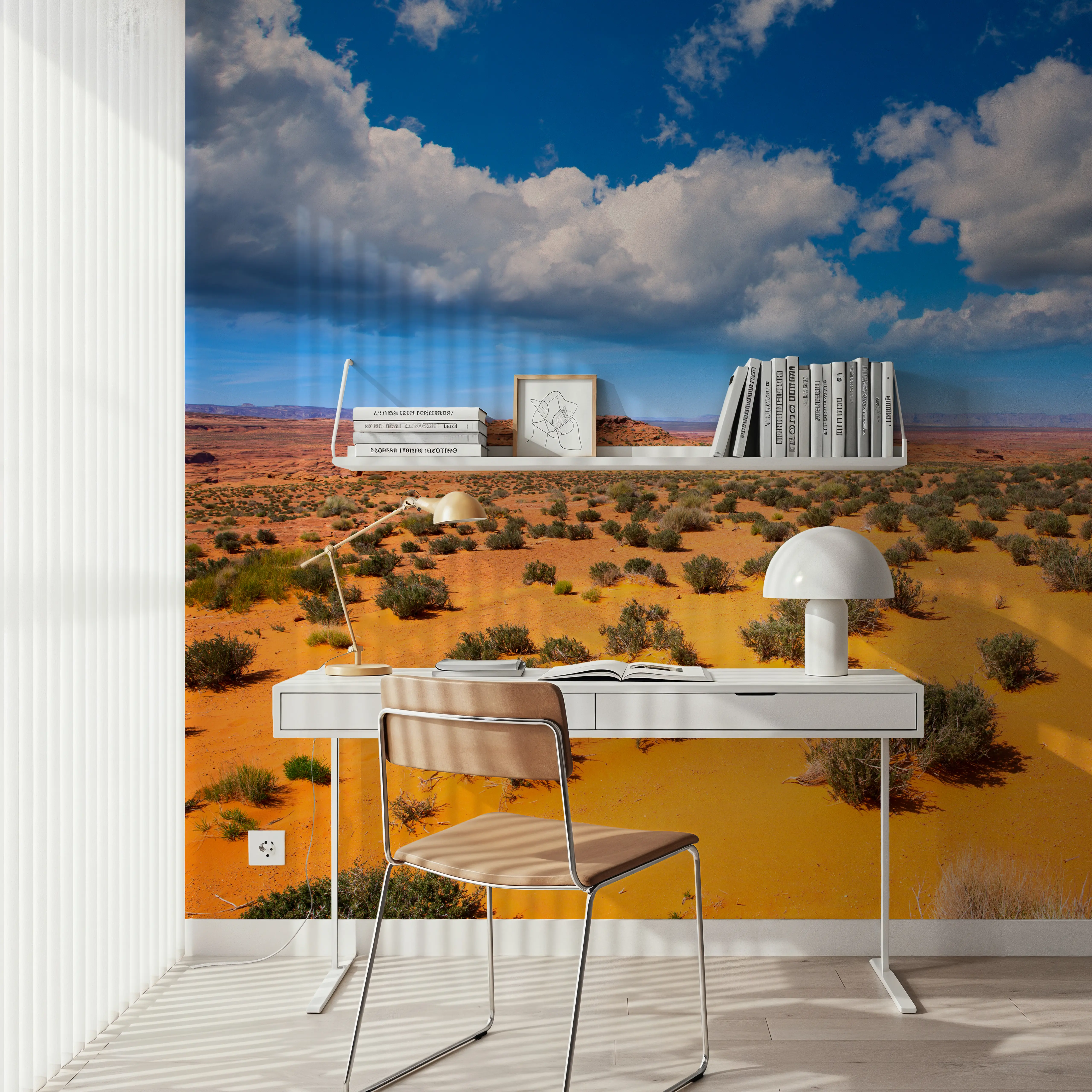 Valokuvatapetti - Get Lost - Aavikko Maisemat valokuvatapetti - Oranssi - Wallism Suomi - Itsekiinnittyvä tai li