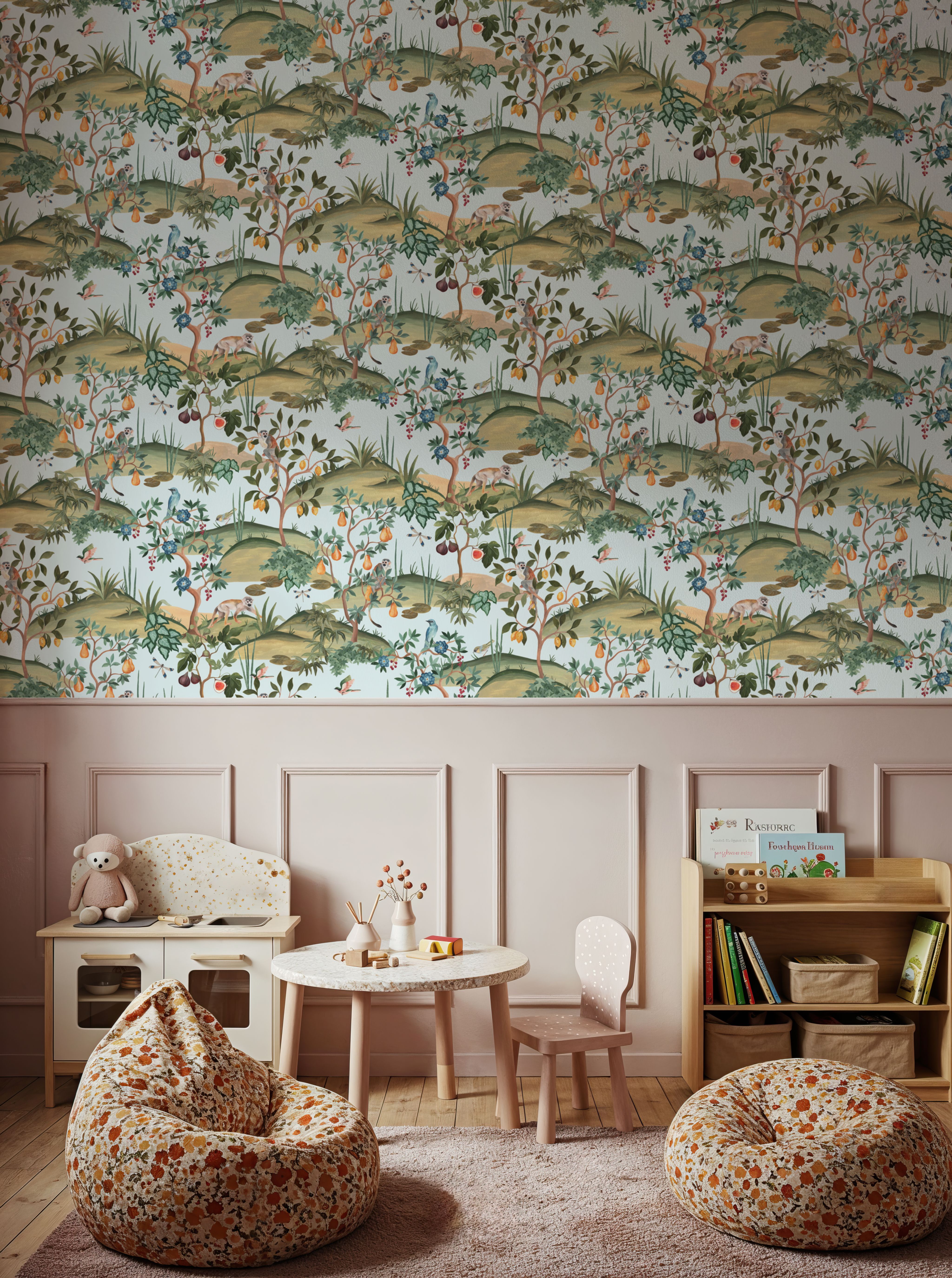 Orchard Reverie Pattern, Sky Blue