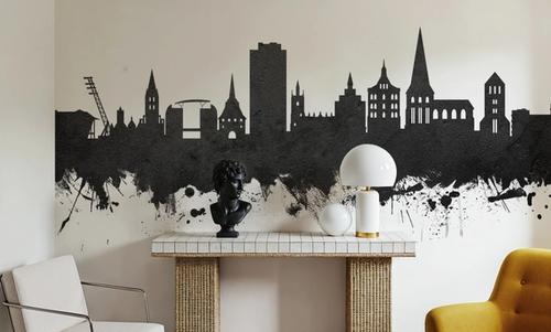 Rostock Germnay Skyline Black & White