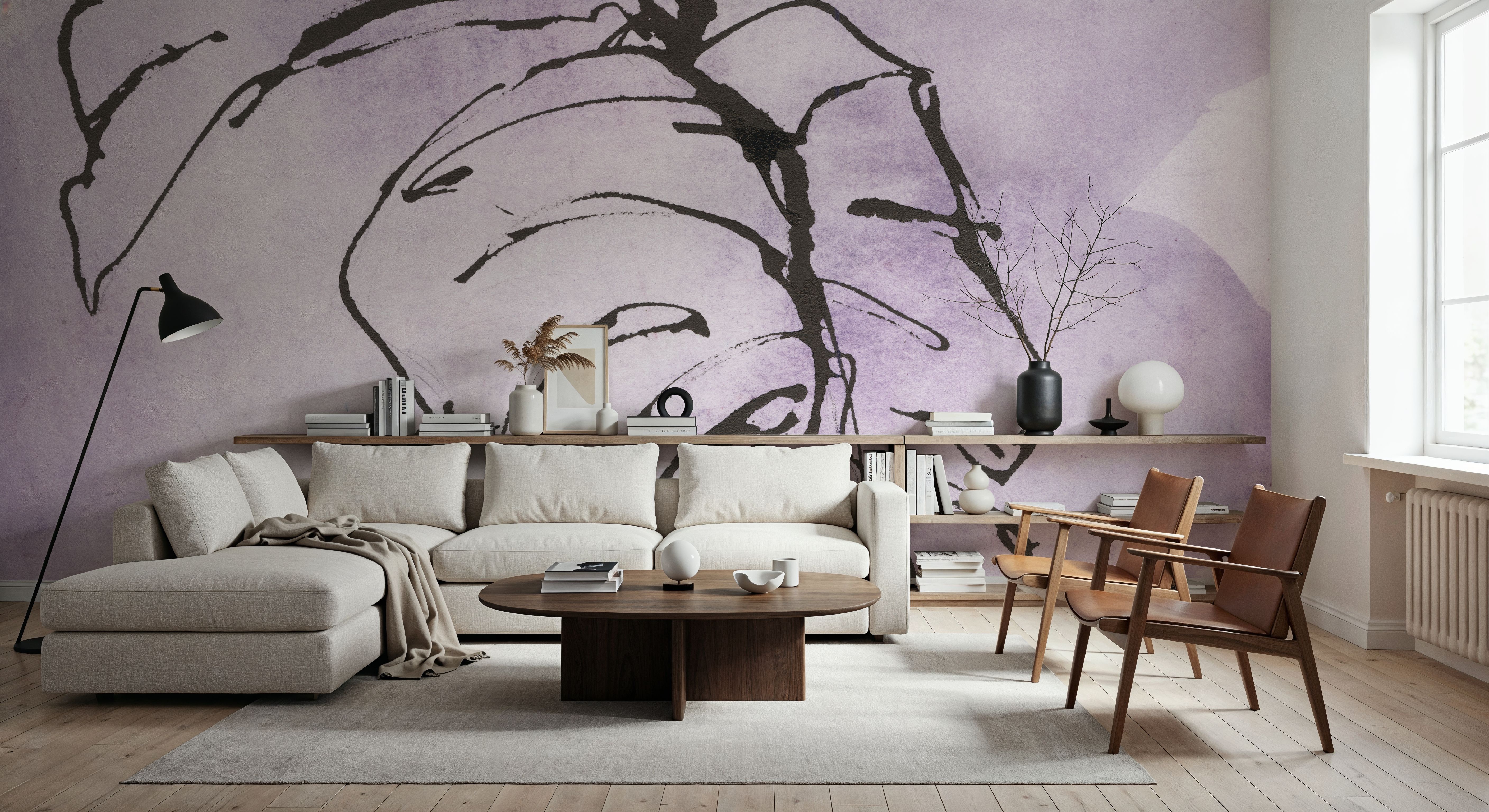 Midnight Plum Leaf I