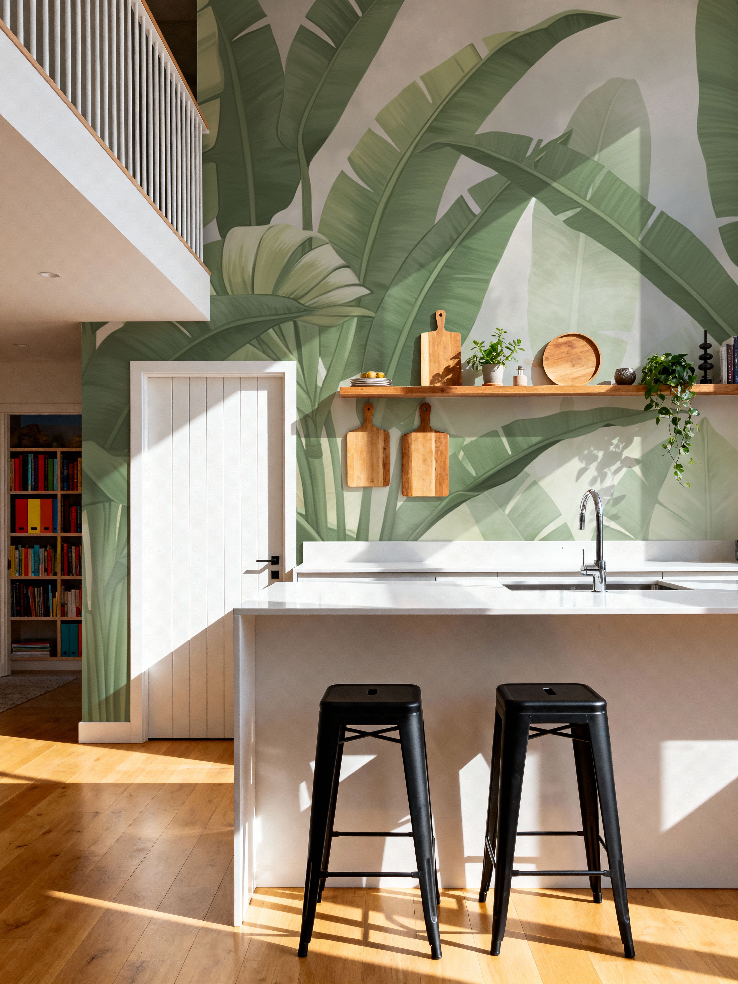 Banana Palms, Muted Green