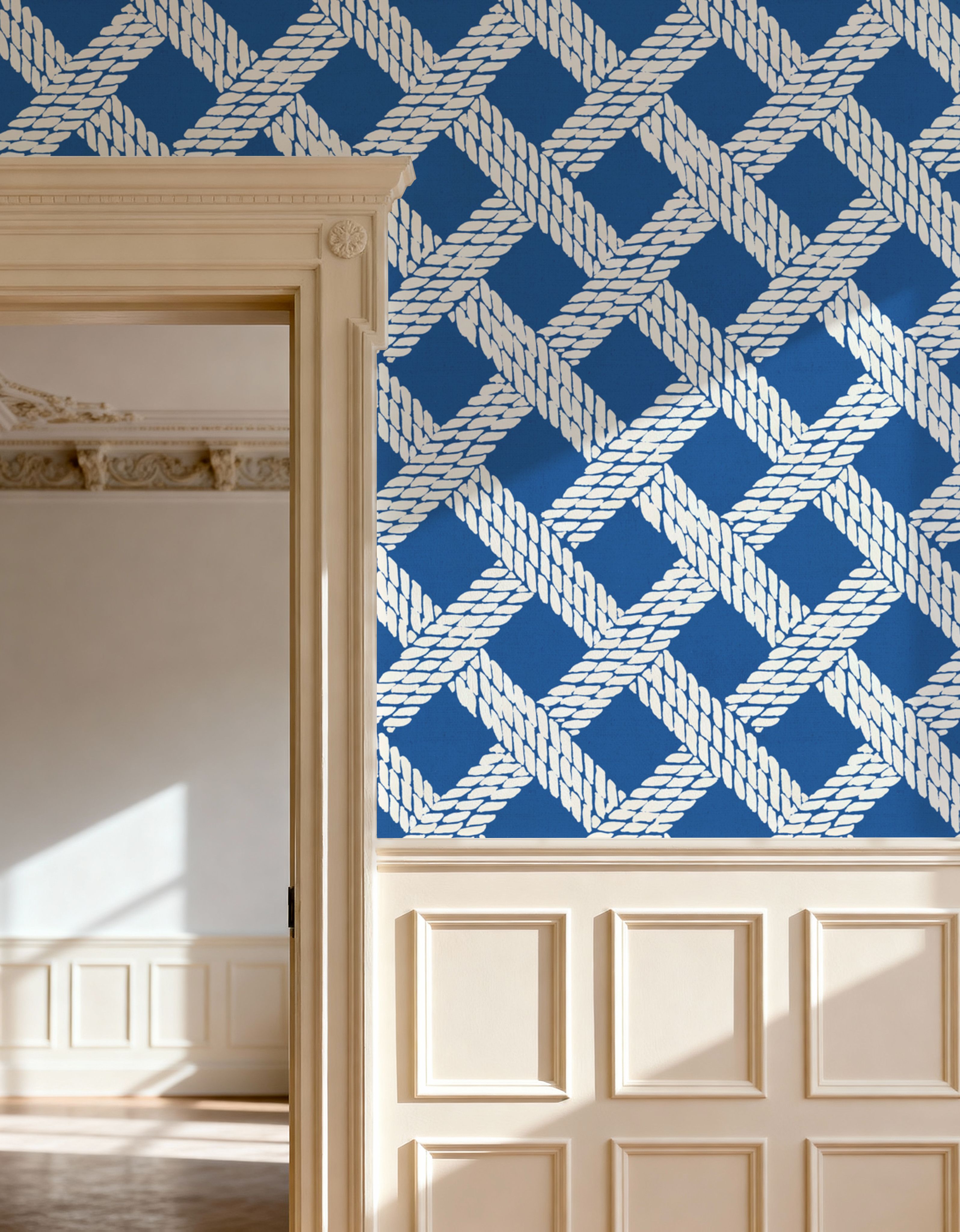 Seafood Shanty White On Blue I