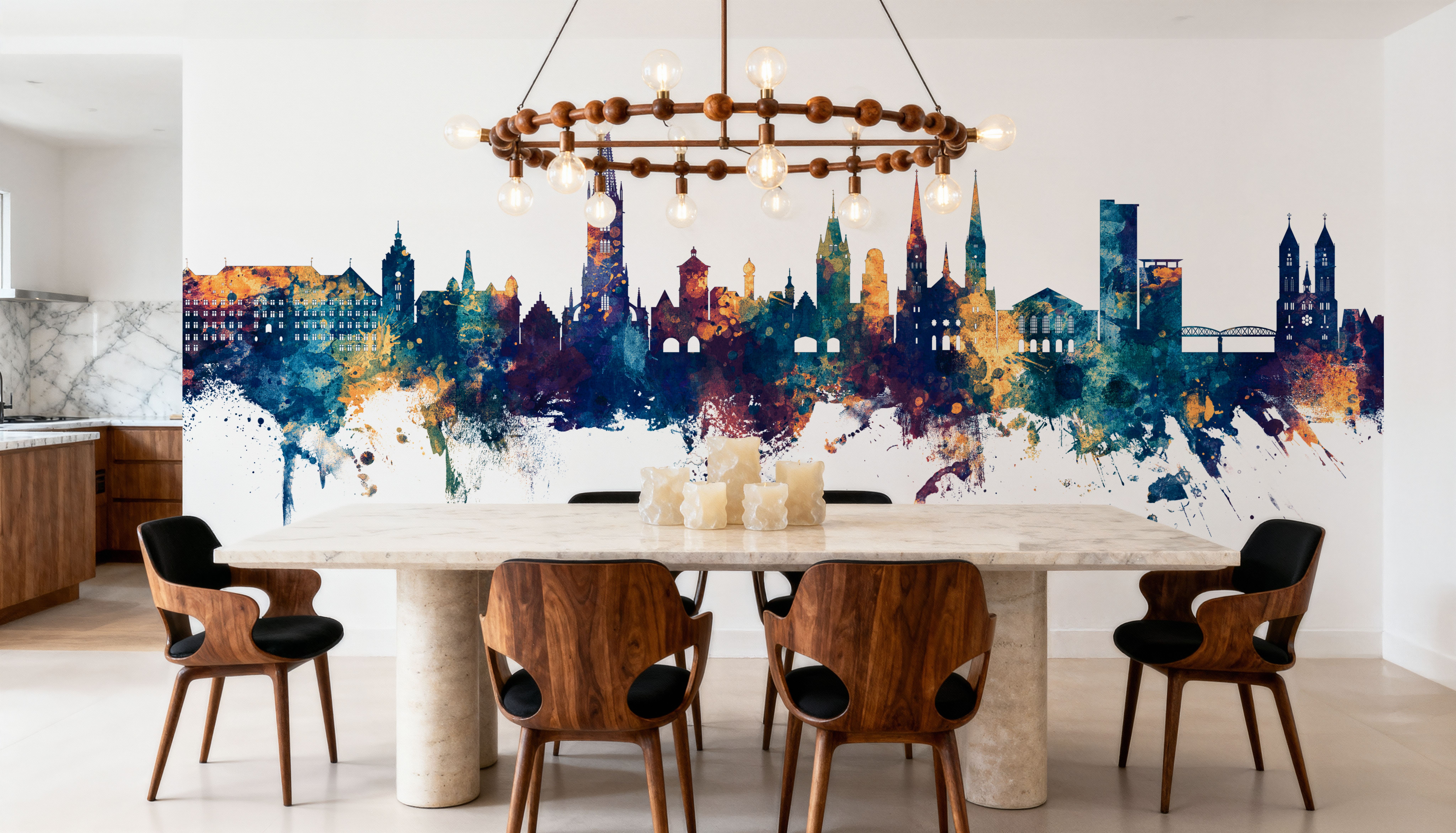 Freiburg Germnay Skyline Blue & Bronze