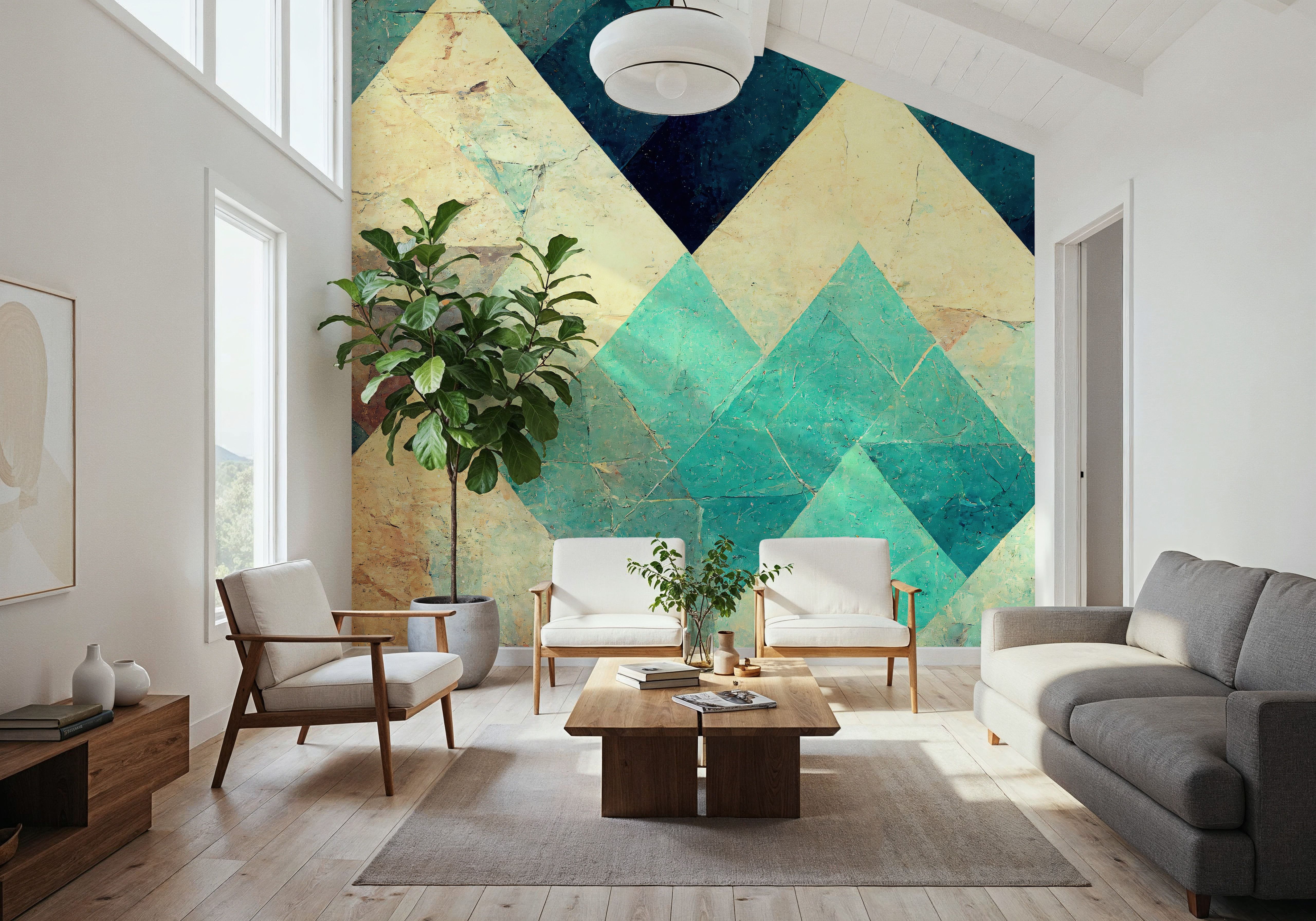 Reduced Mountains Turquoise