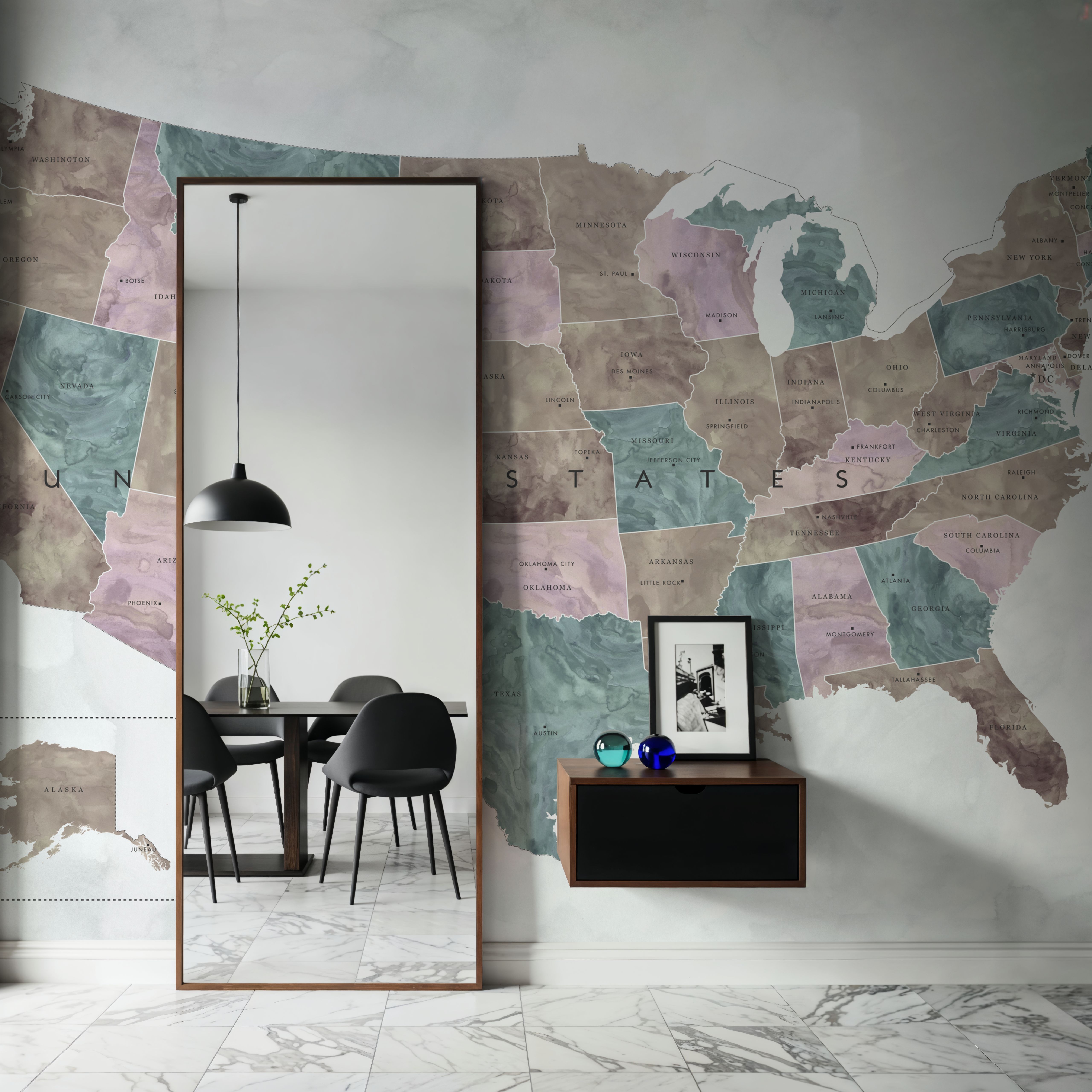 US State Map - Leire Wash