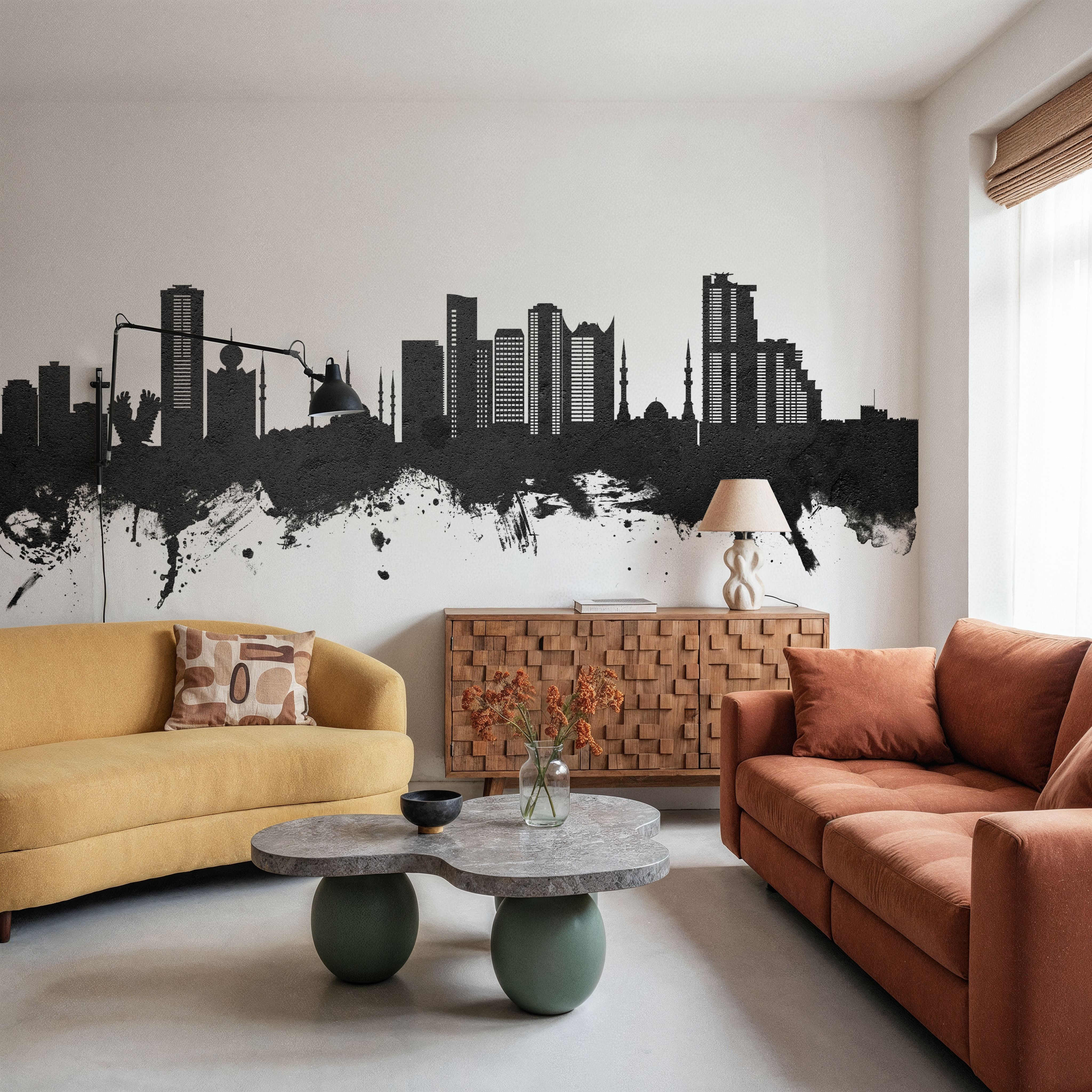 Fujairah Skyline Black & White