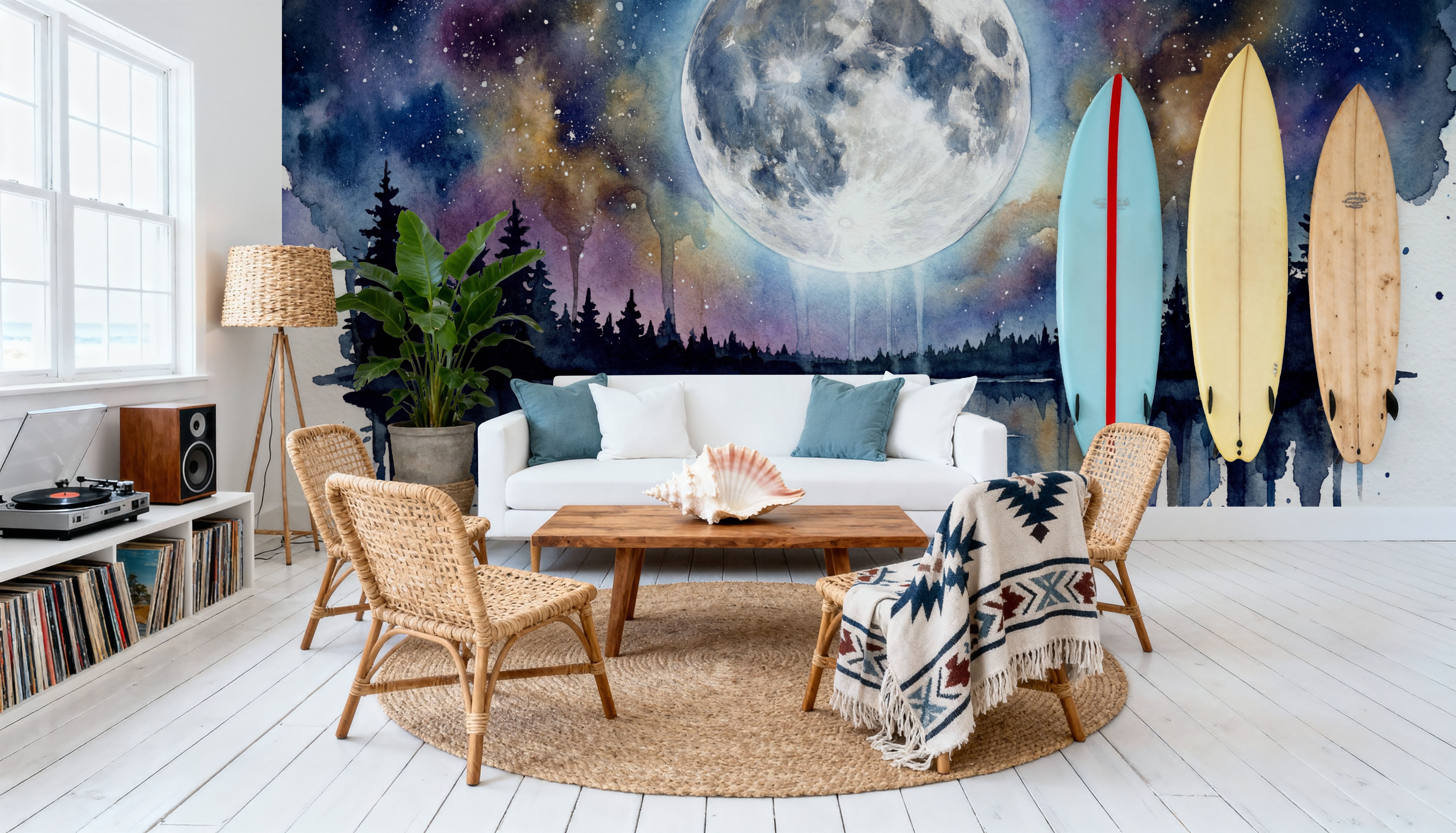 Forest Lake - Powerful Moon Series, Tapetai