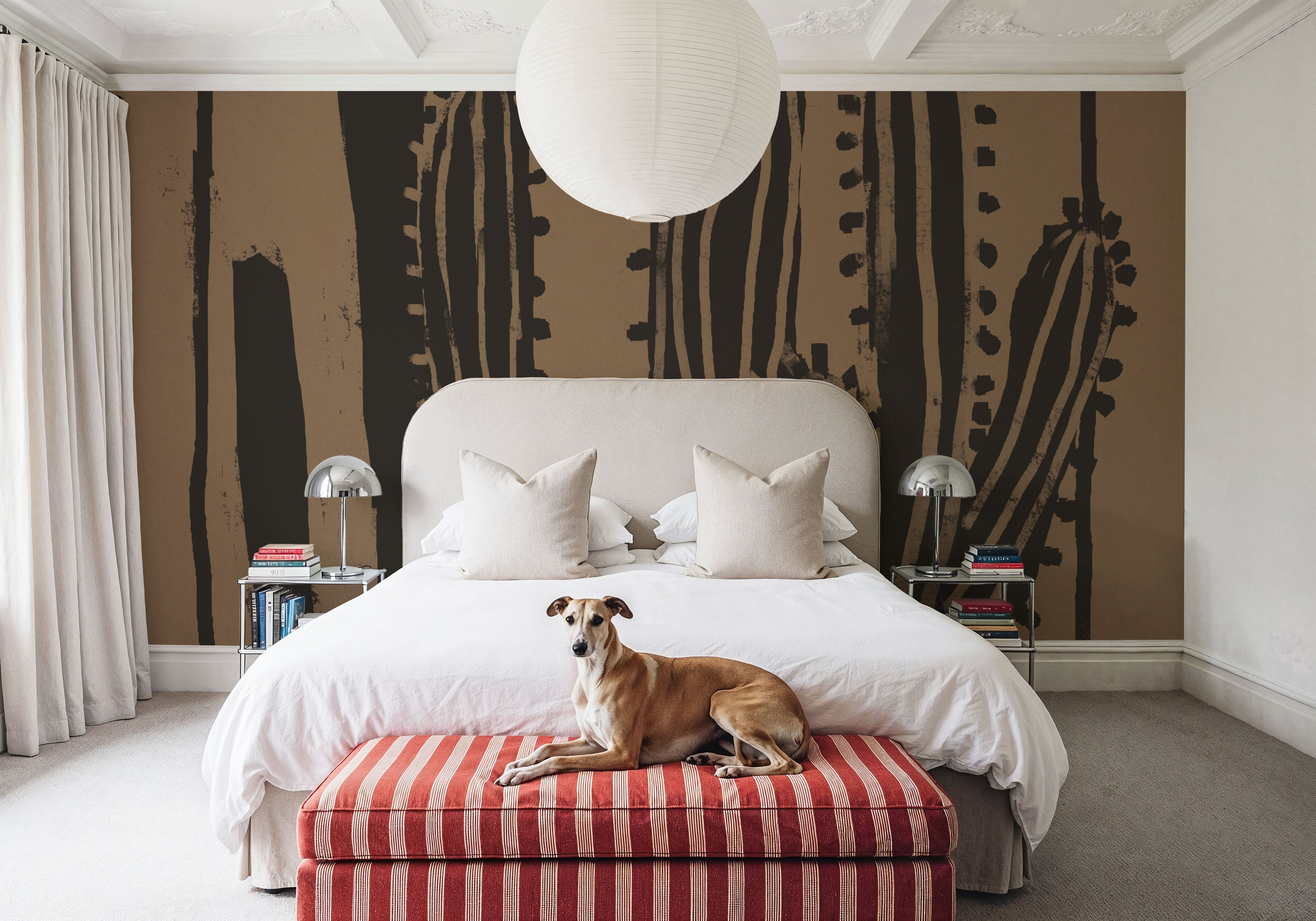 Woodcut Cactus II Natural