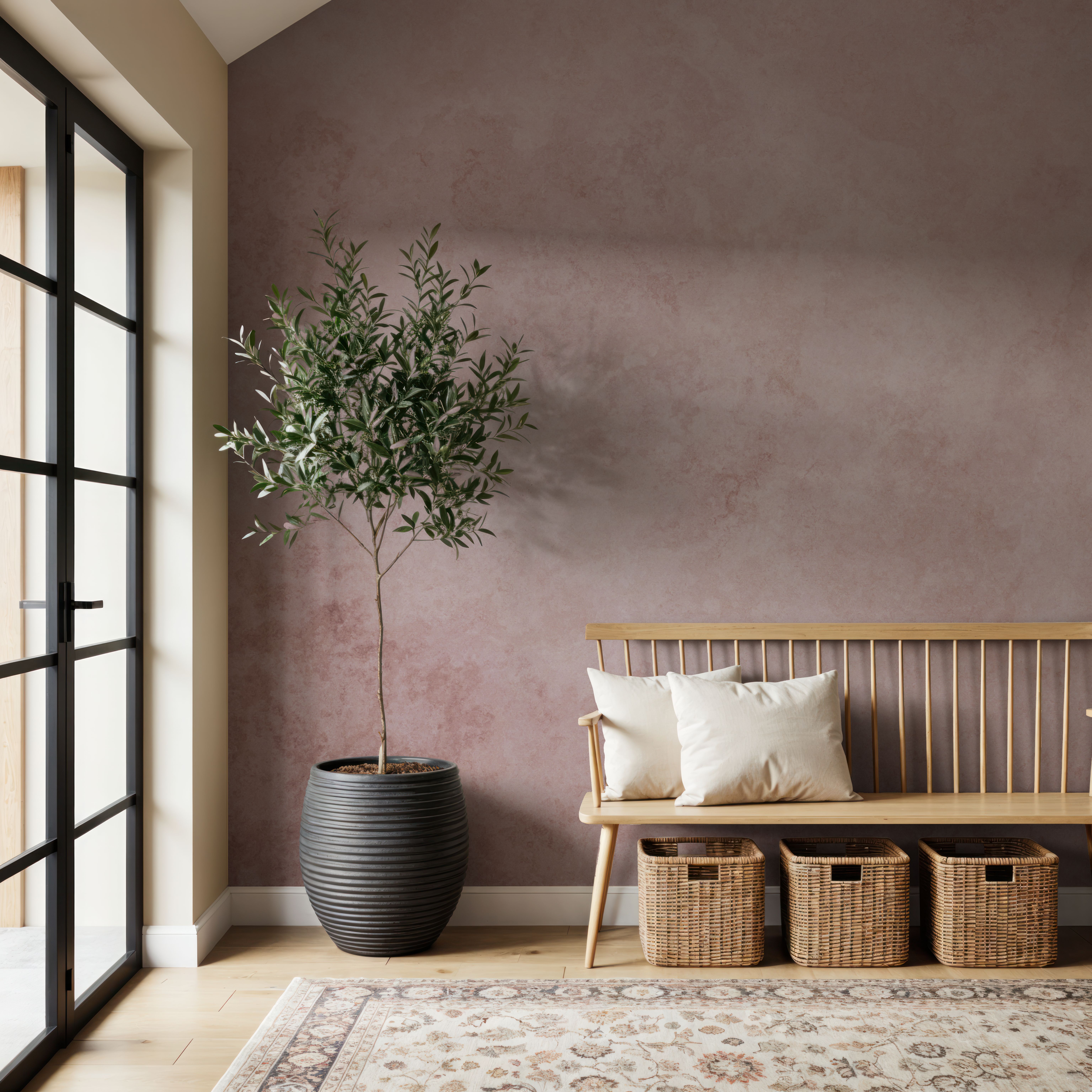 Subtle Plaster Wall, Soft Pink