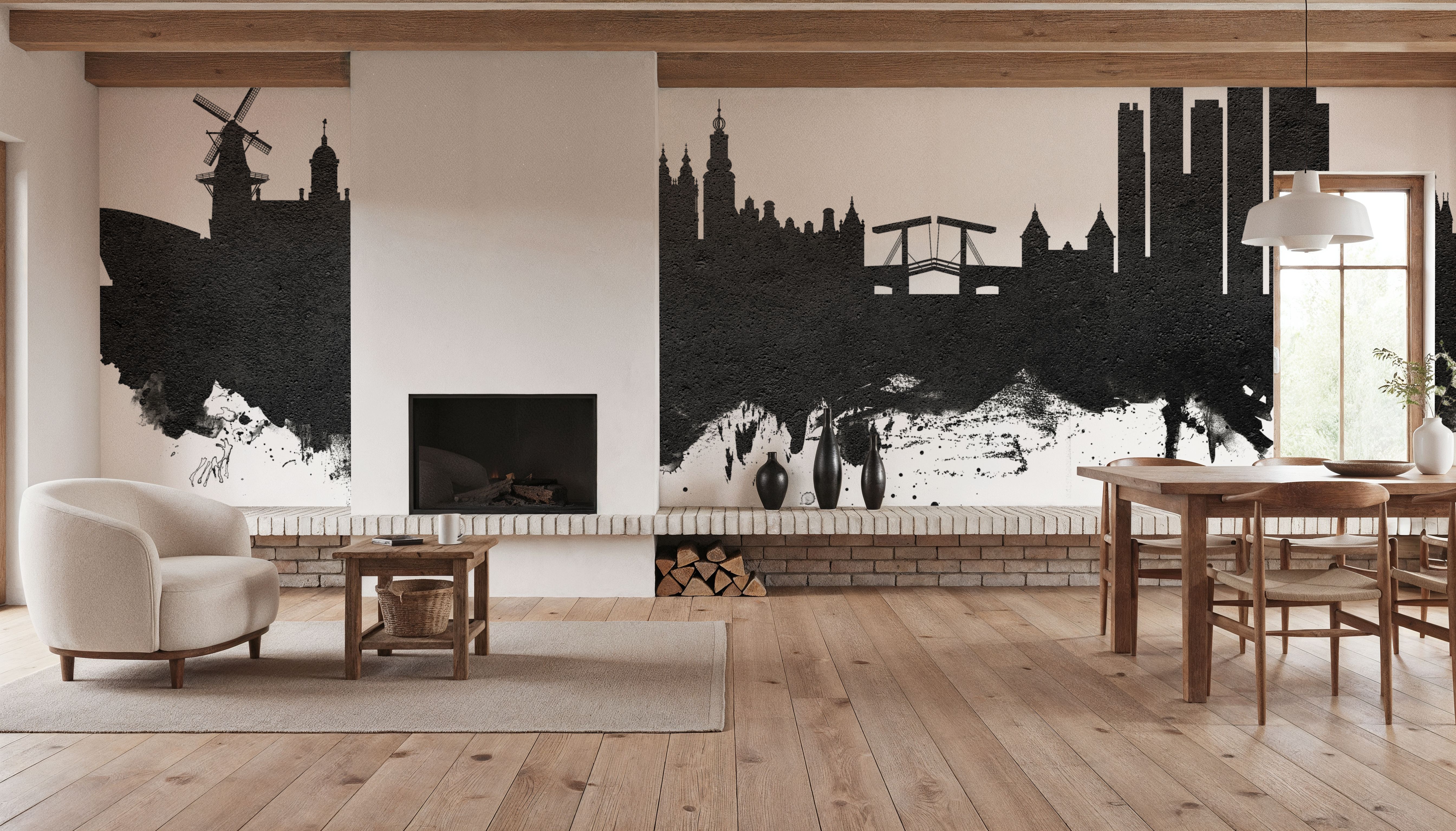 Amsterdam Skyline Black & White