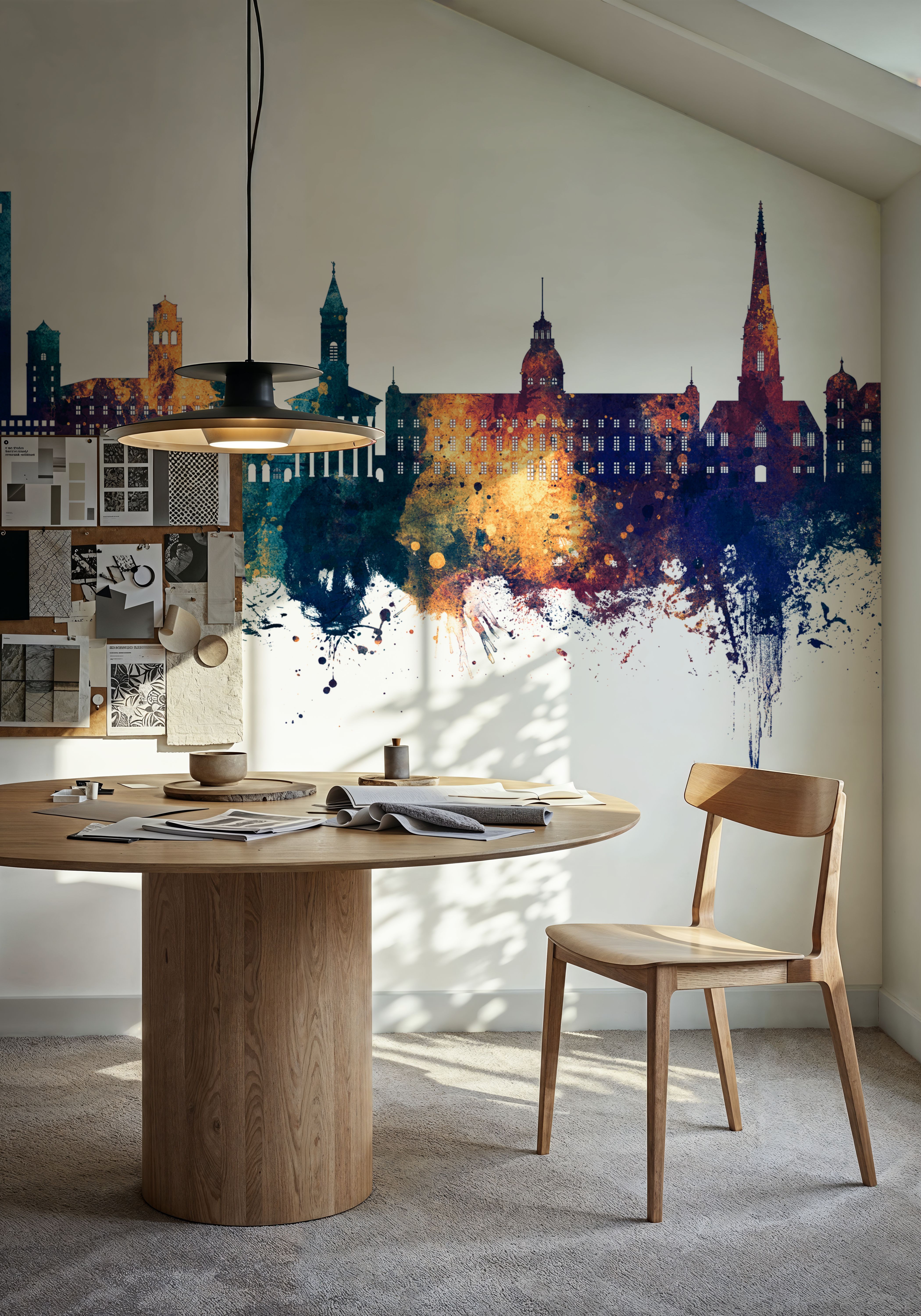 Karlsruhe Germany Skyline Blue & Bronze
