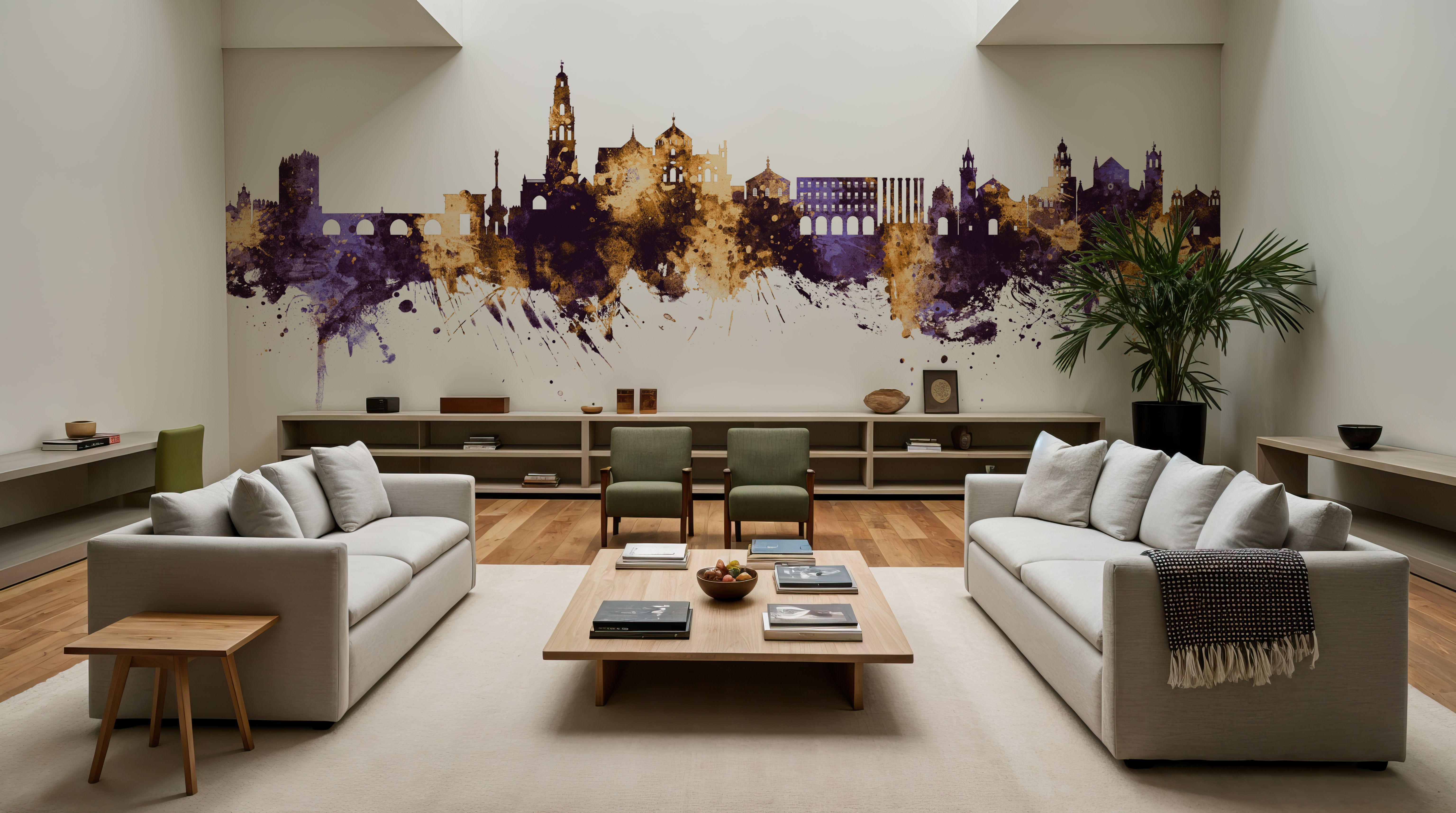 Córdoba Spain Skyline Purple & Gold