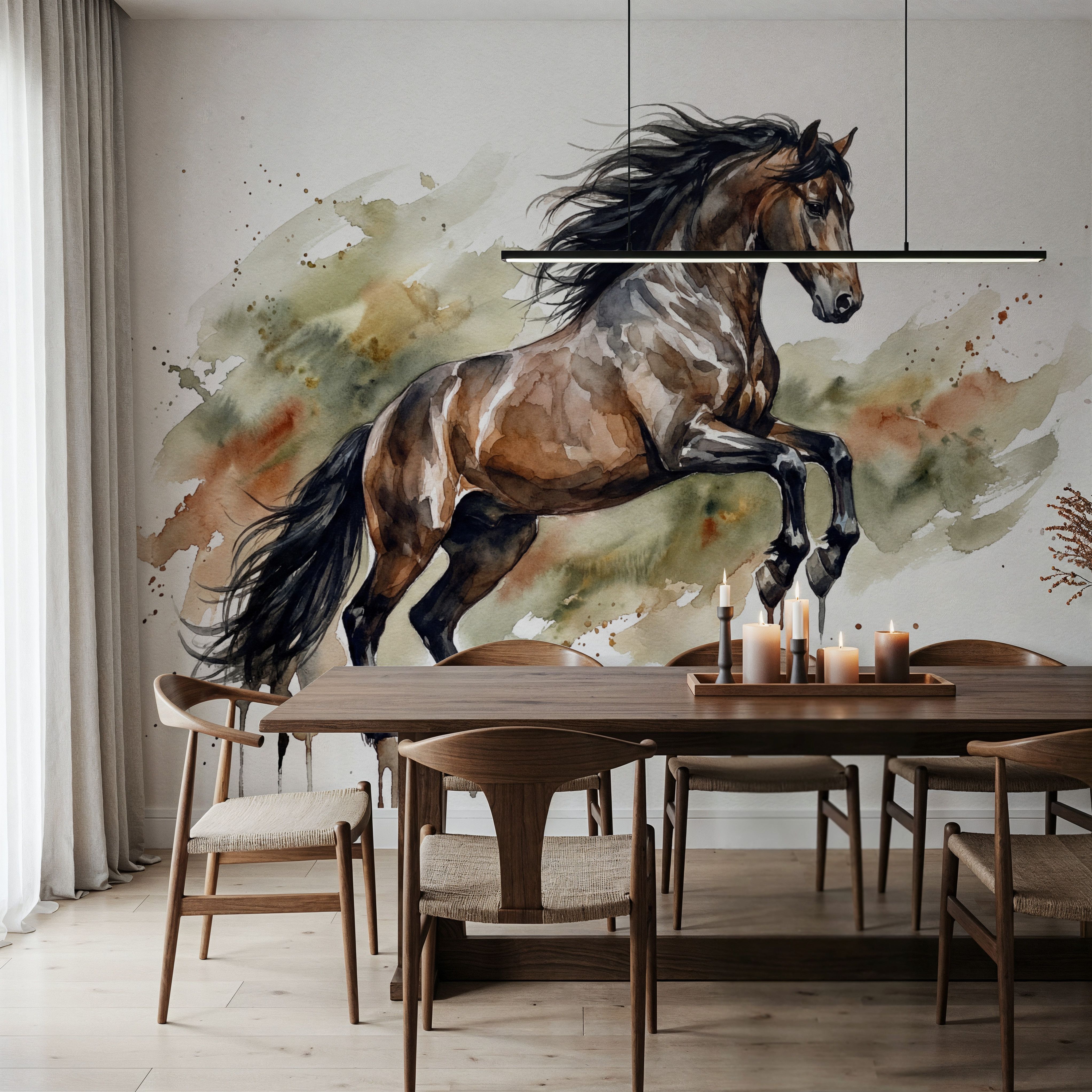Powerful Horse II - Watercolor Spirit Animals Series