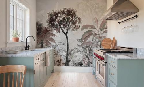 Tropical Forest Strolls Light Blue