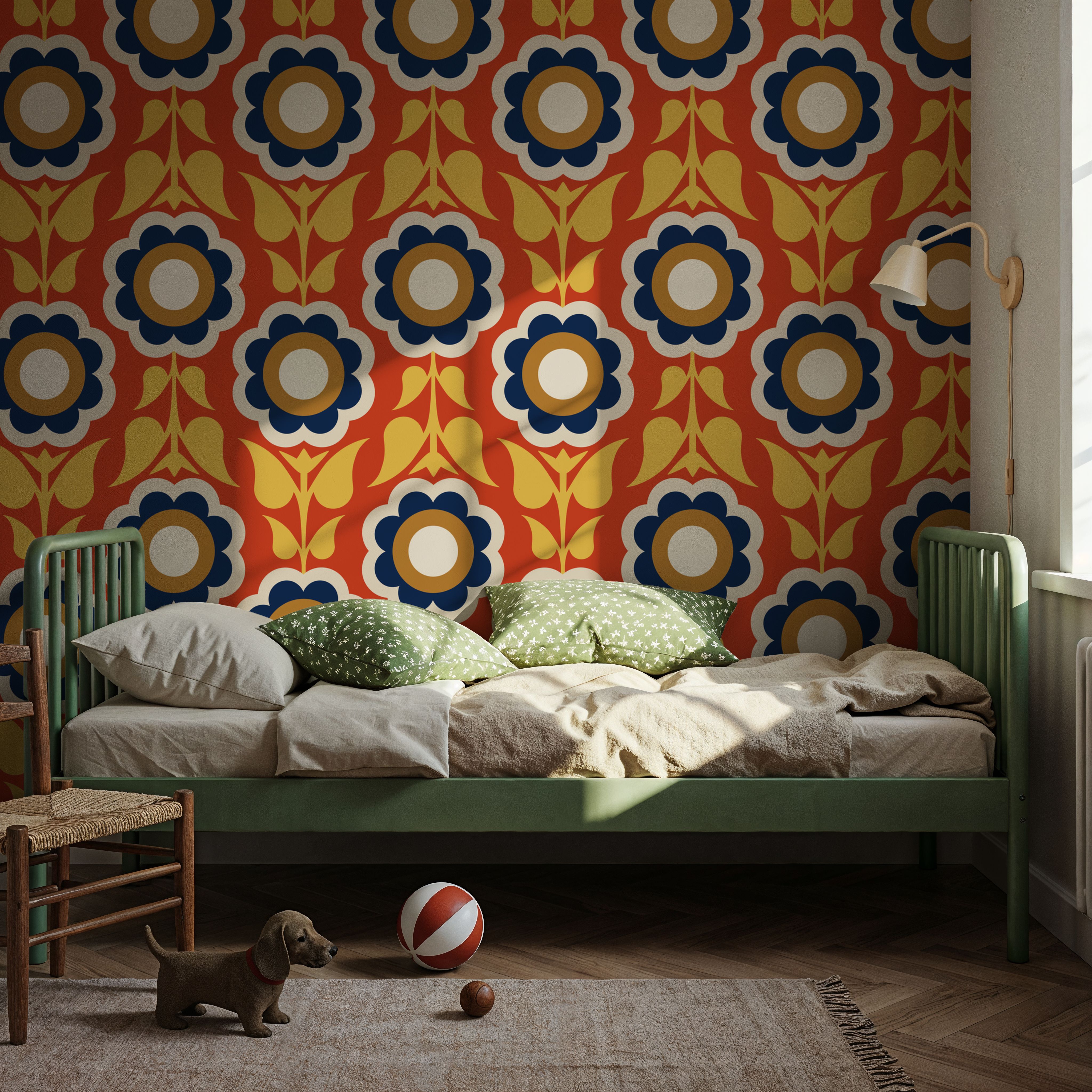 Retro Bold Blooms, Autumn