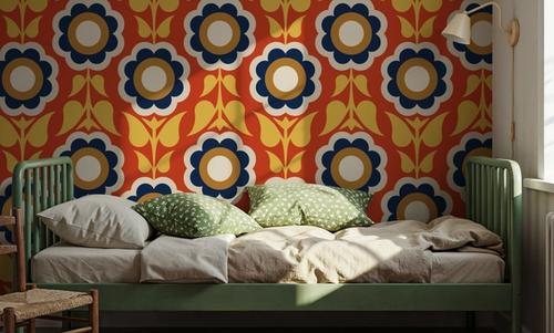 Retro Bold Blooms, Autumn
