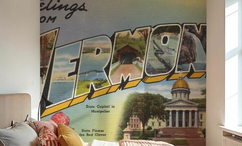 Greetings from Vermont State - Screenprint Postcard
