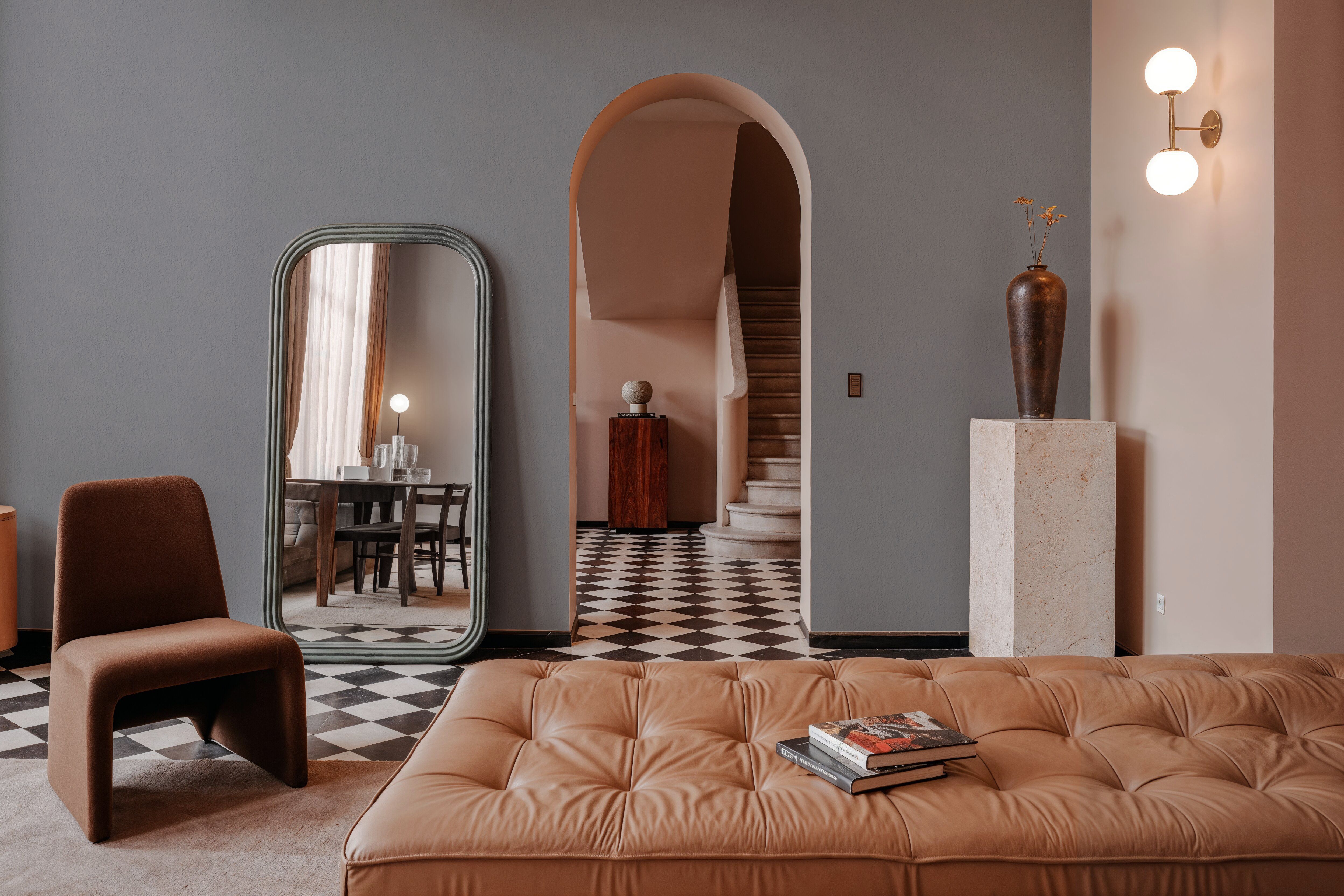 Faux Sand Stucco Finish, Ice Blue