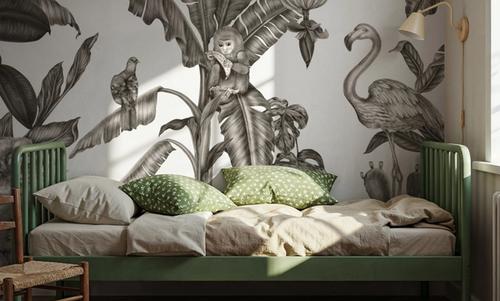 Monkeys With Birds, W&B