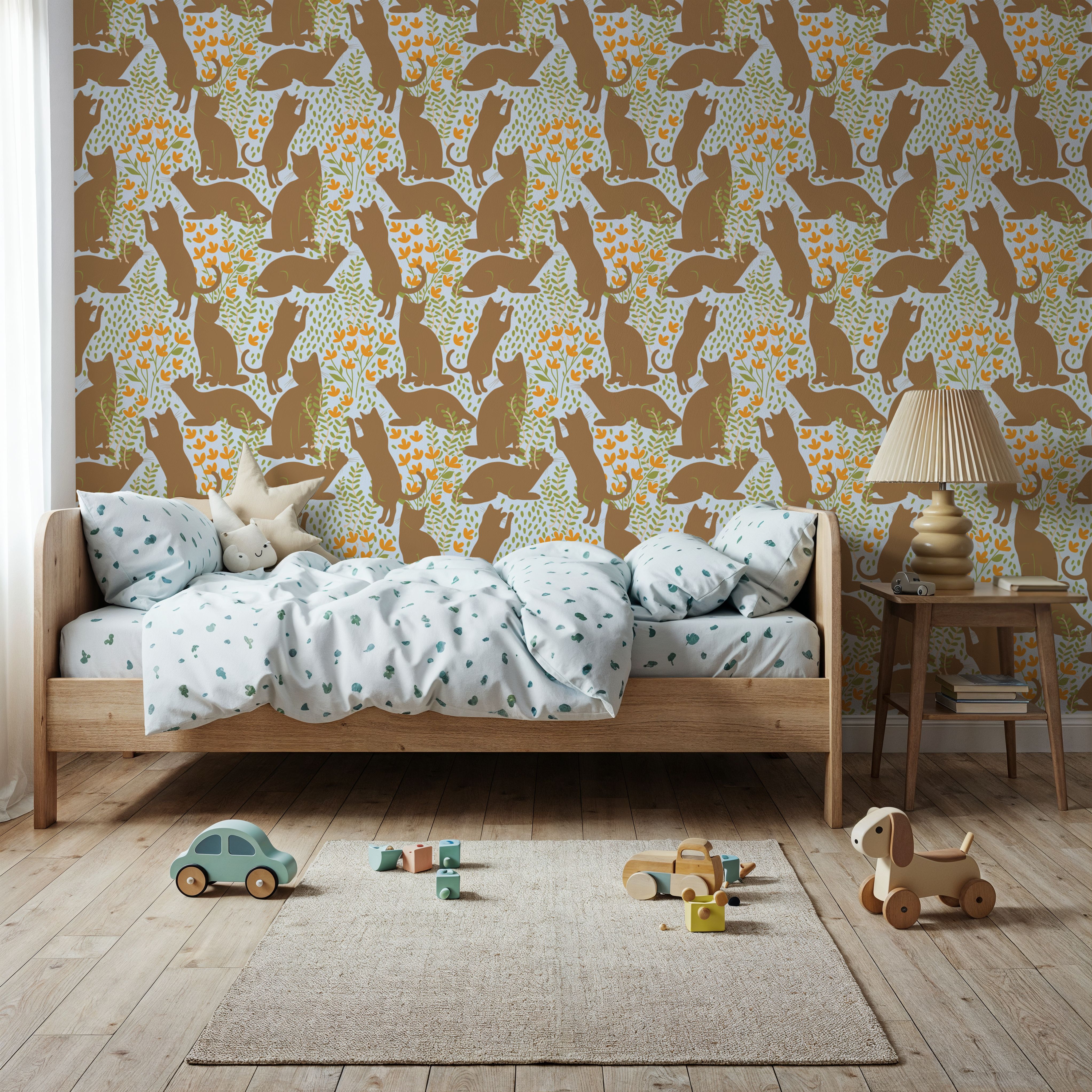 Hunters in The Garden, Sky & Beige