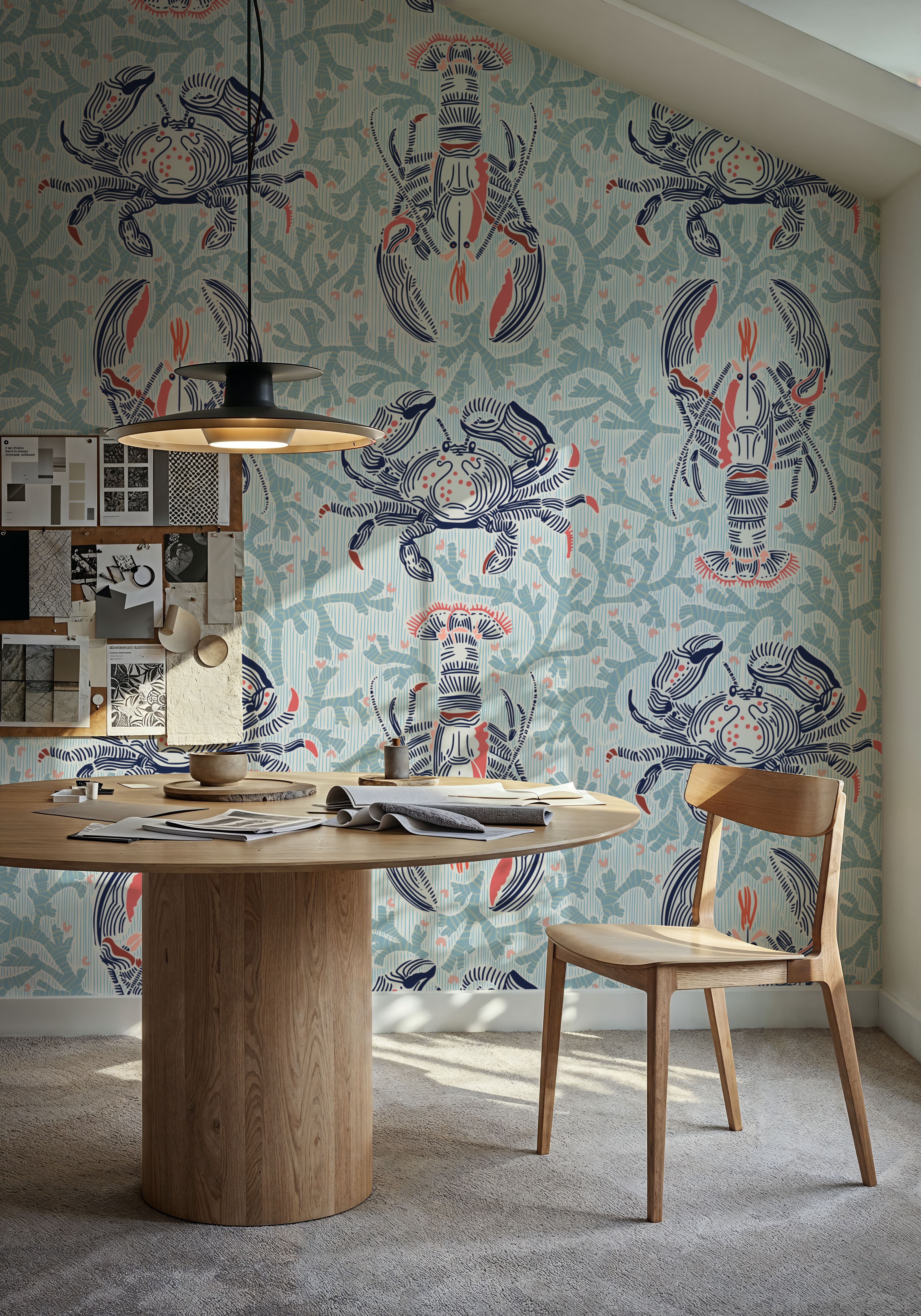 Lobster and Crab Coastal Nostalgia, Mint