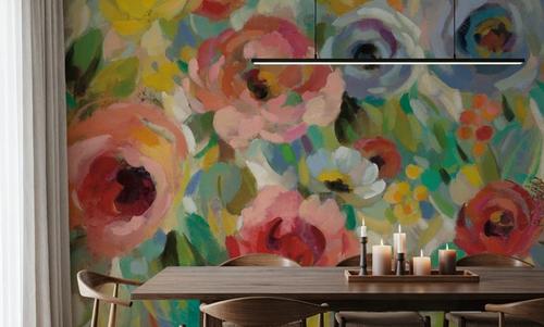 Vivid Coral Floral I