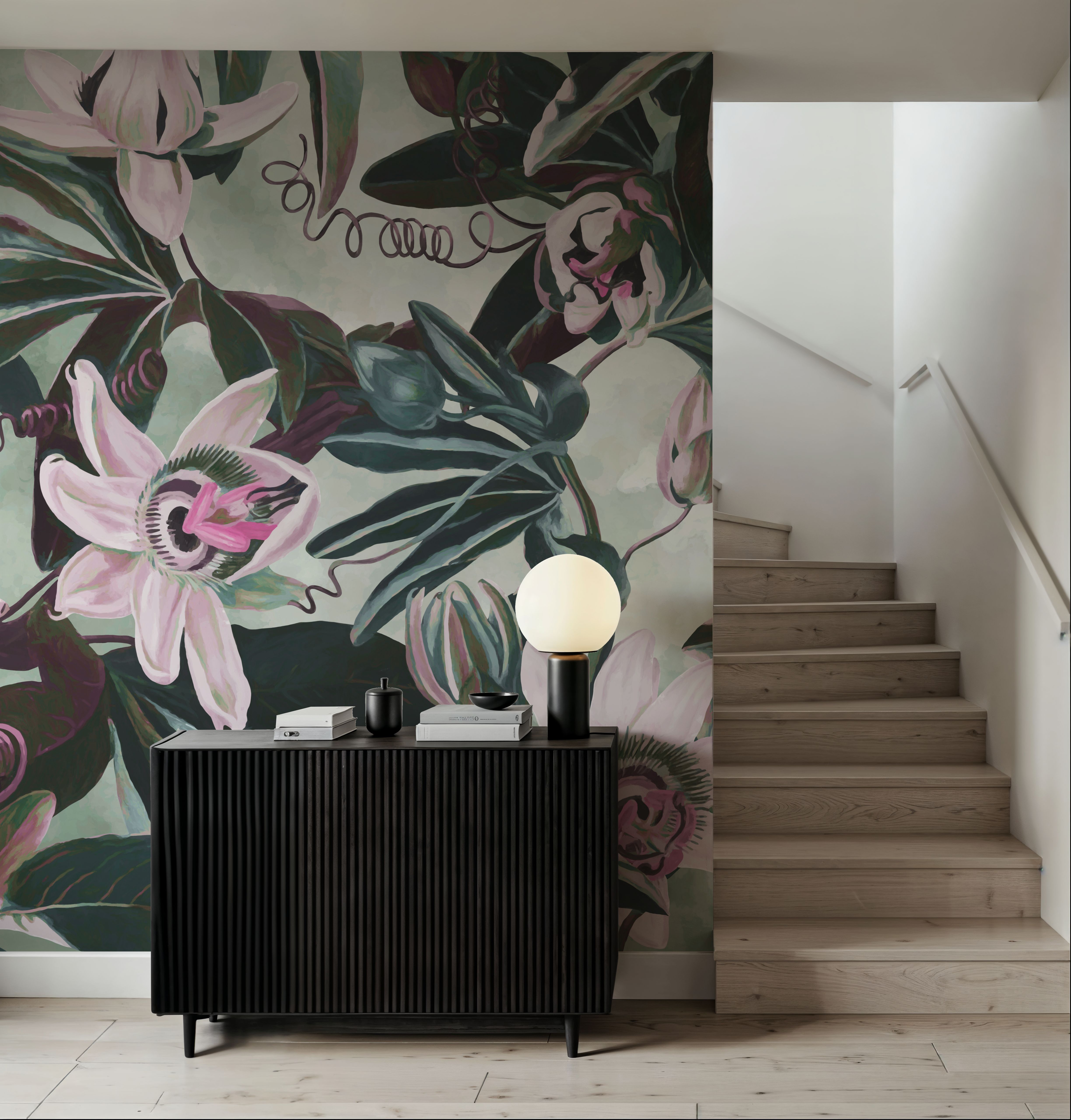 White Passiflora Bright Green