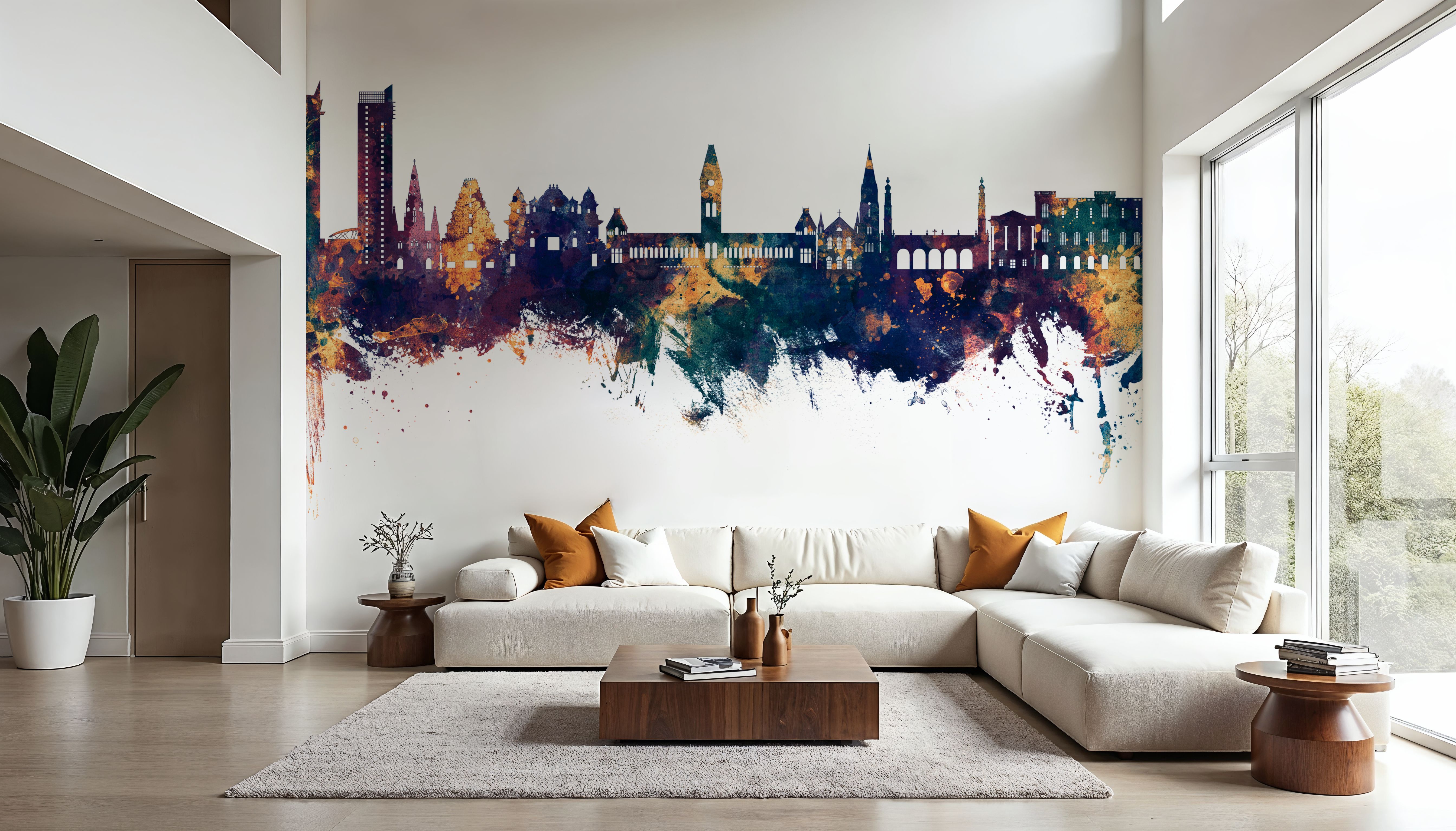 Chennai Skyline India Blue & Bronze
