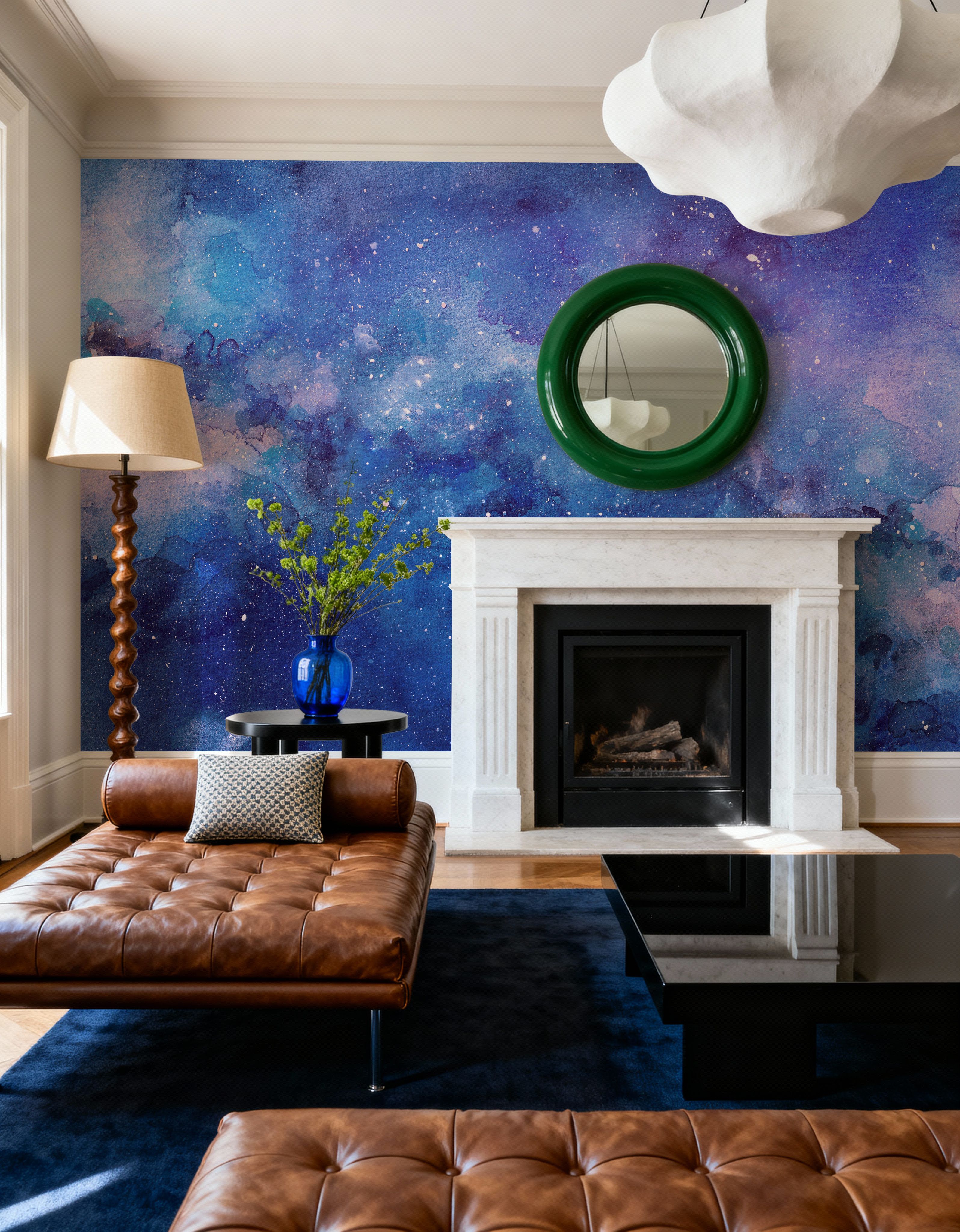 Blue Cosmic, Watercolor