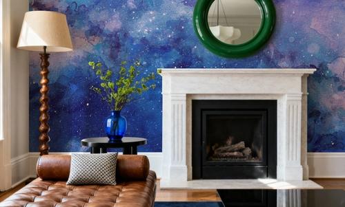 Blue Cosmic, Watercolor