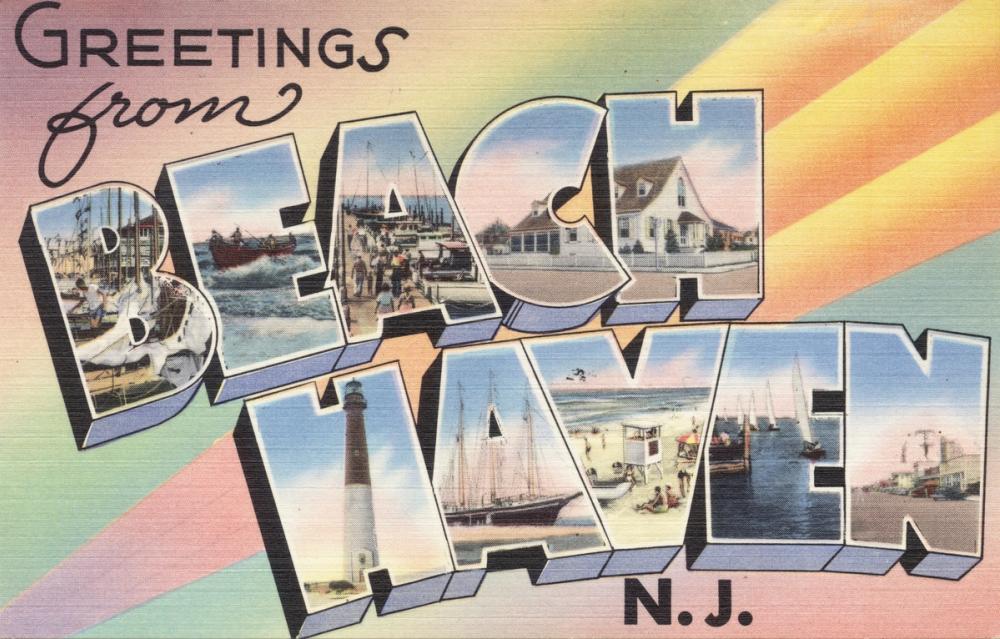 Greetings from Beach Haven - Screenprint Postcard