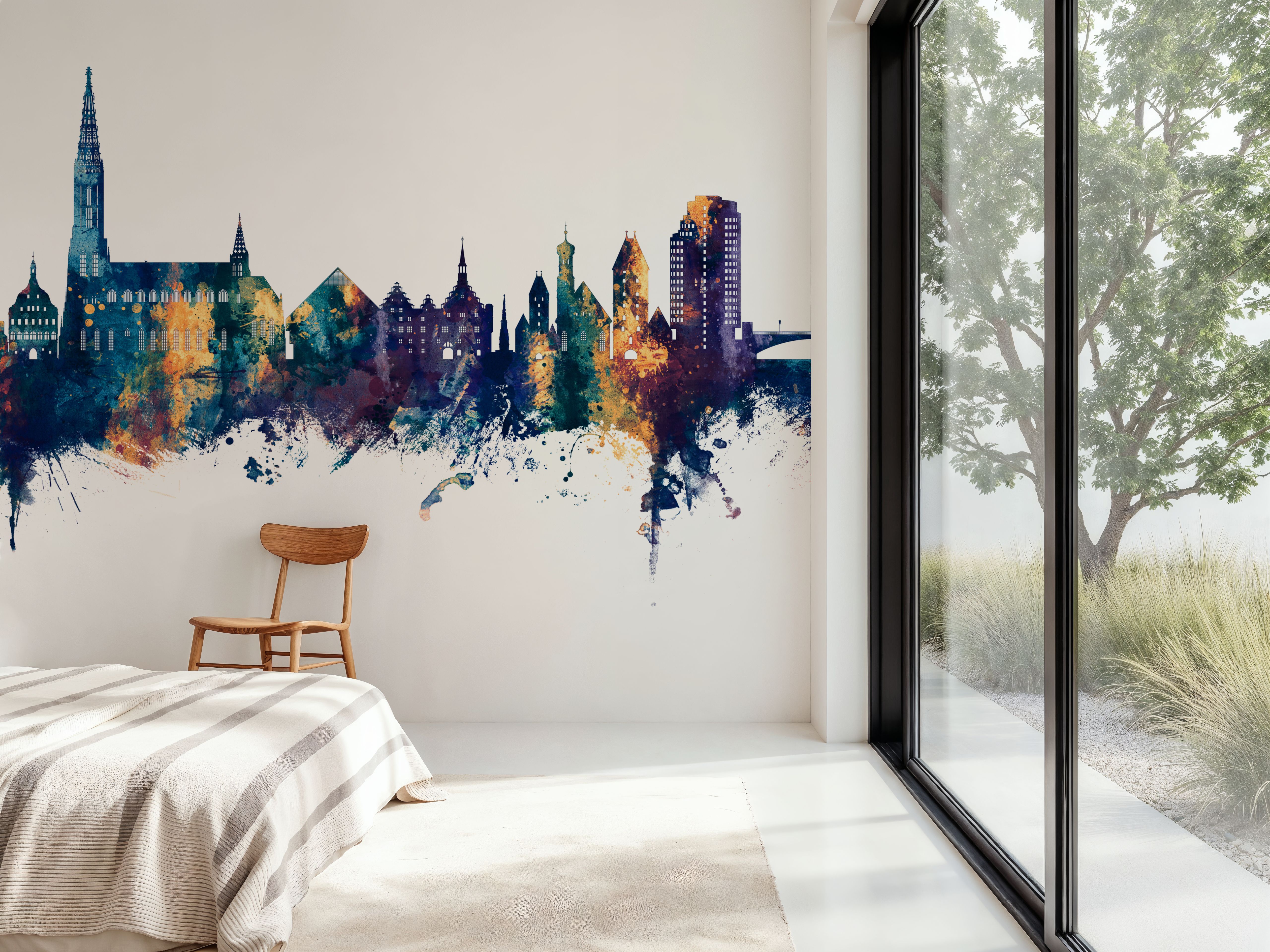 Ulm Germany Skyline Blue & Bronze