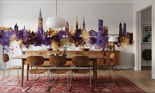 Freiburg Germnay Skyline Purple & Gold
