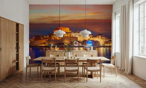 Mediterranean Castle Sunset