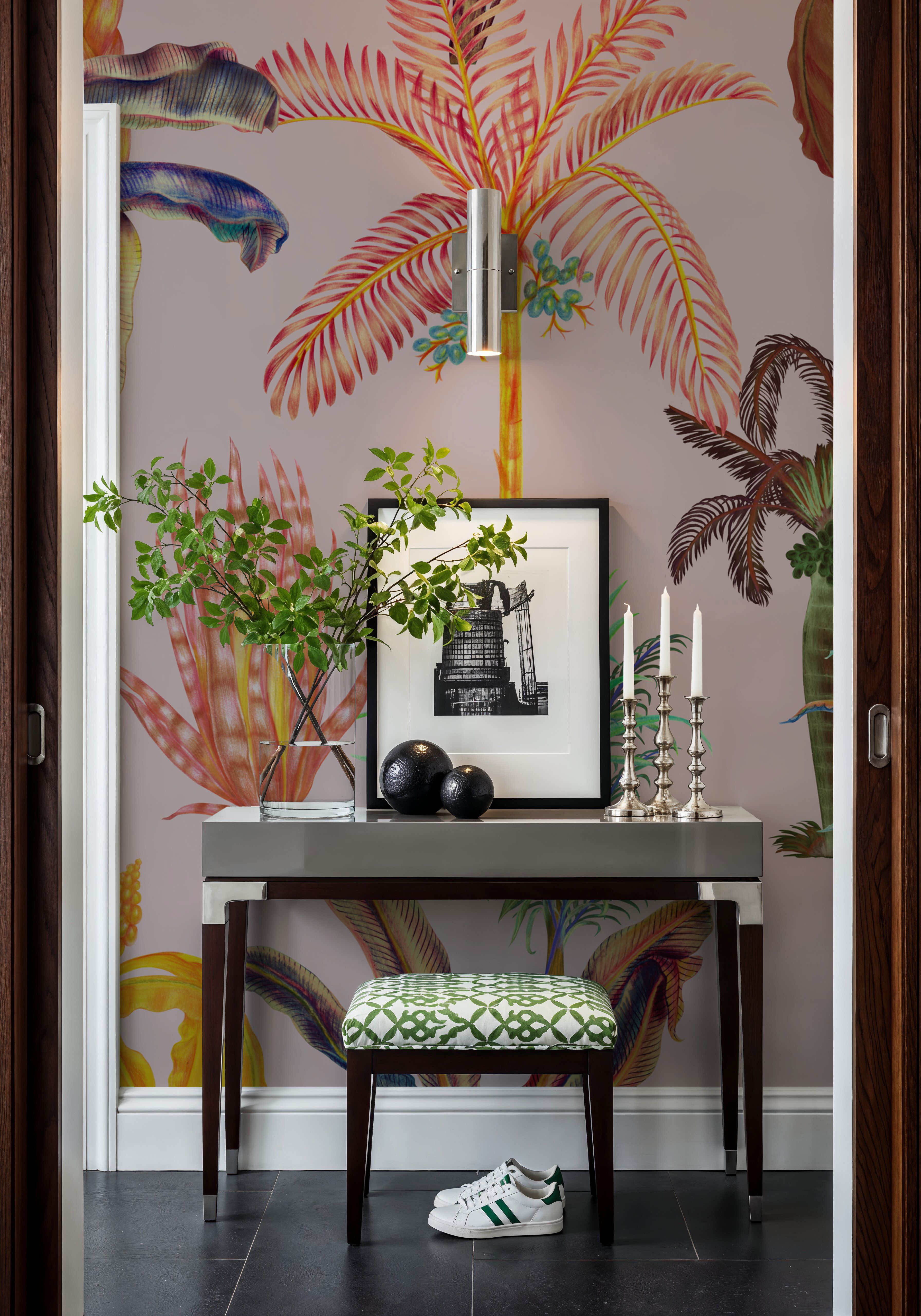 Statement Palms, Light Pink