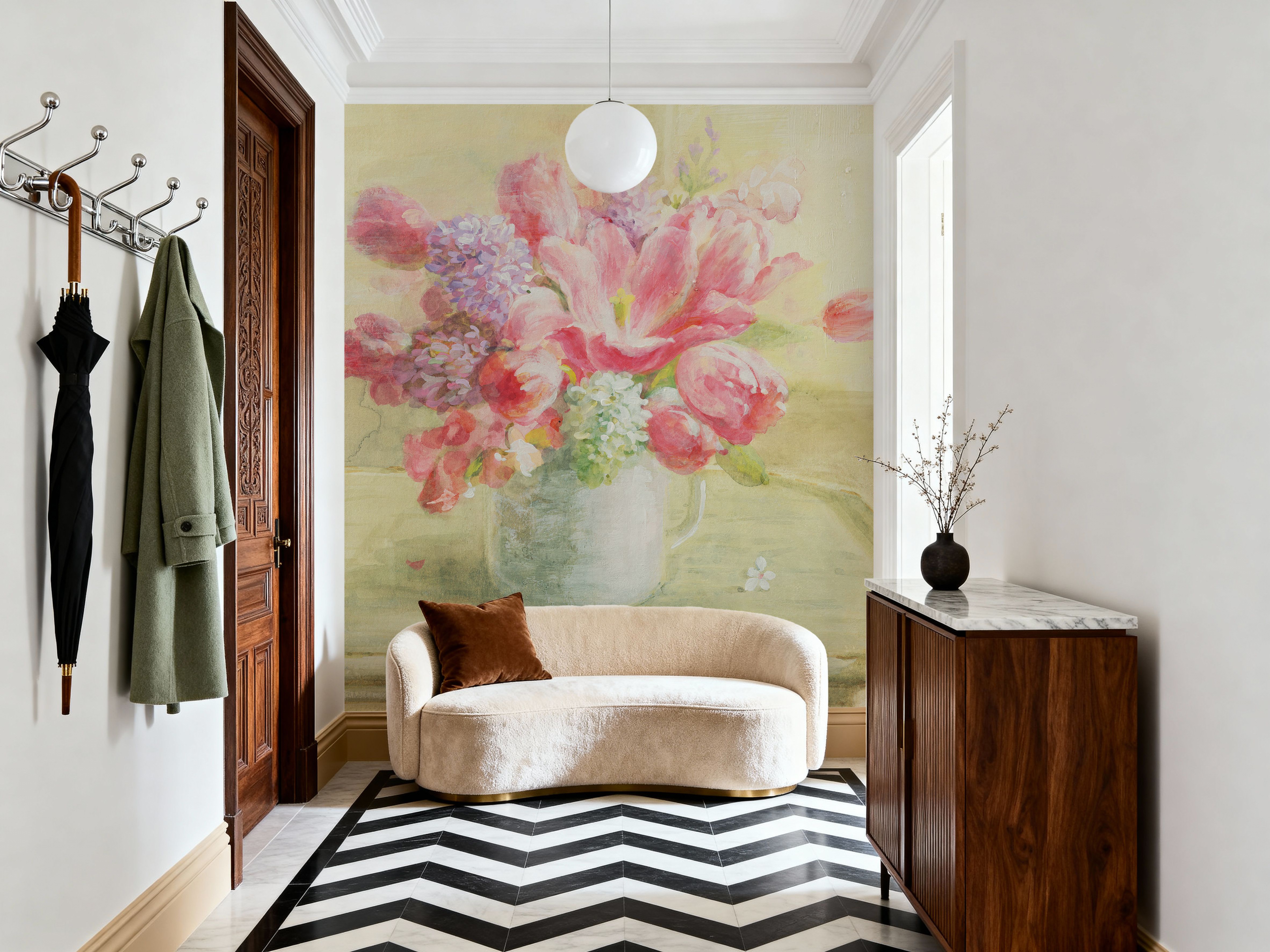 Tulips and Hyacinths on White