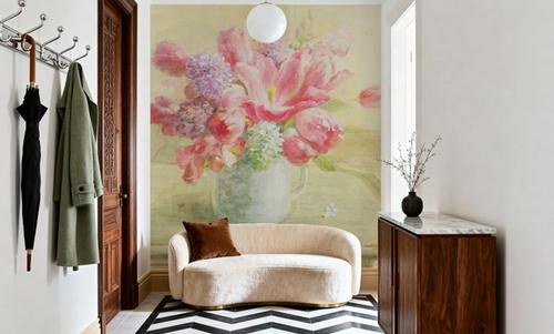 Tulips and Hyacinths on White