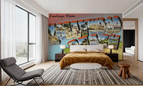 Greetings from Hollywood Beach - Screenprint Postcard