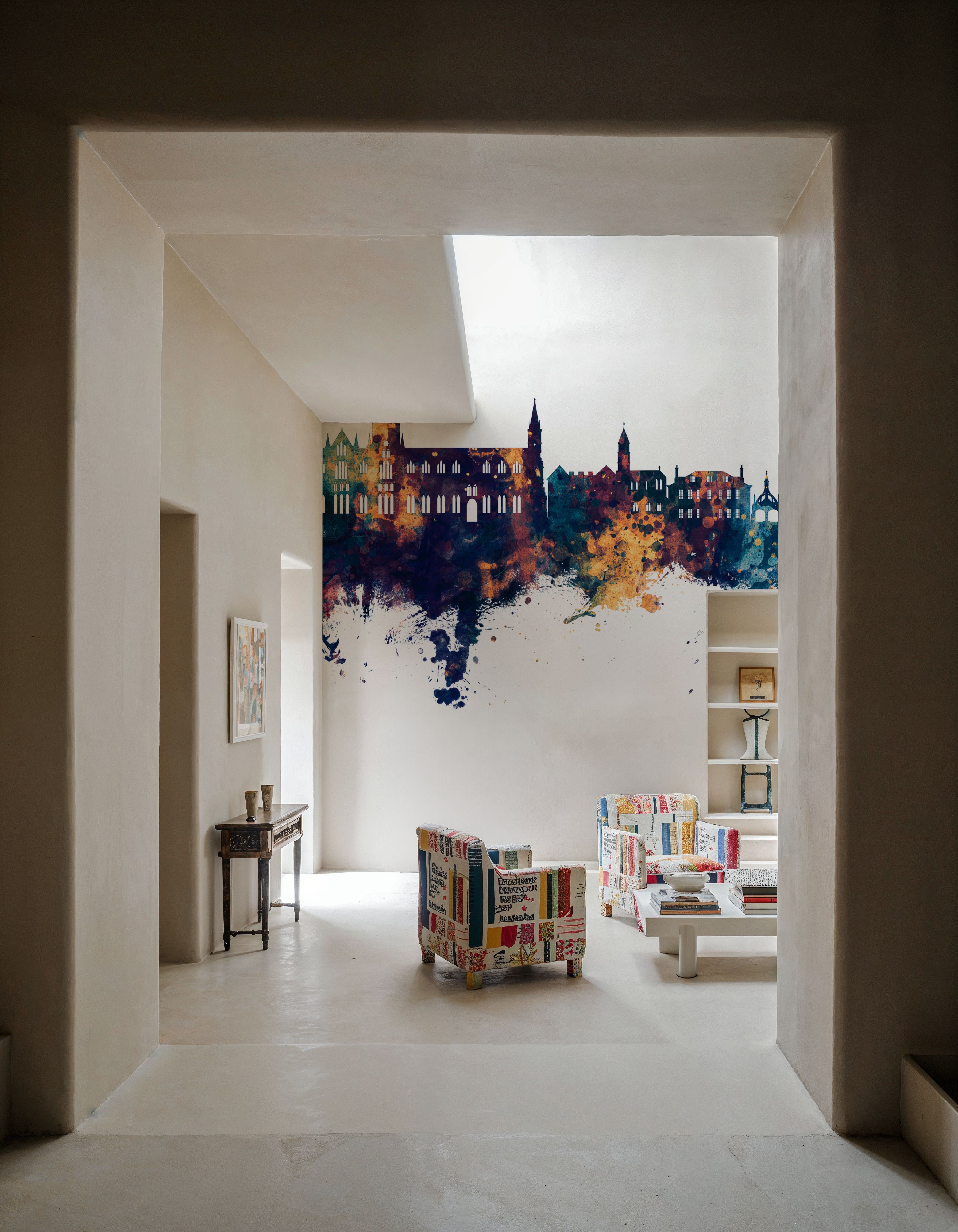 Salisbury England Skyline Blue & Bronze