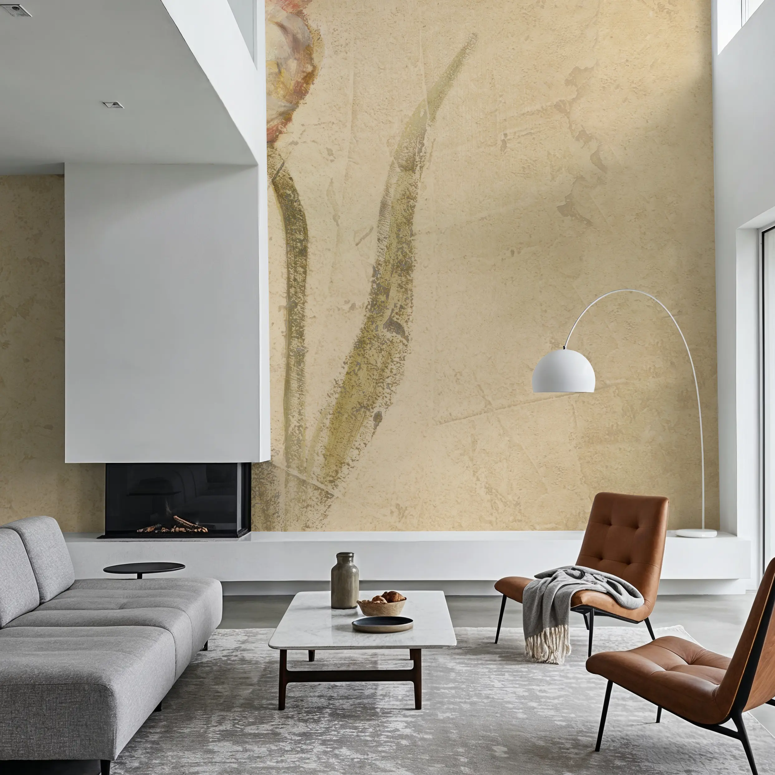 Papier Peint Panoramique - May Wonder Tulip - Chintz Floral - Jaune - Chambre - Wallism Belgique - Encollage au mur ou Autocollant