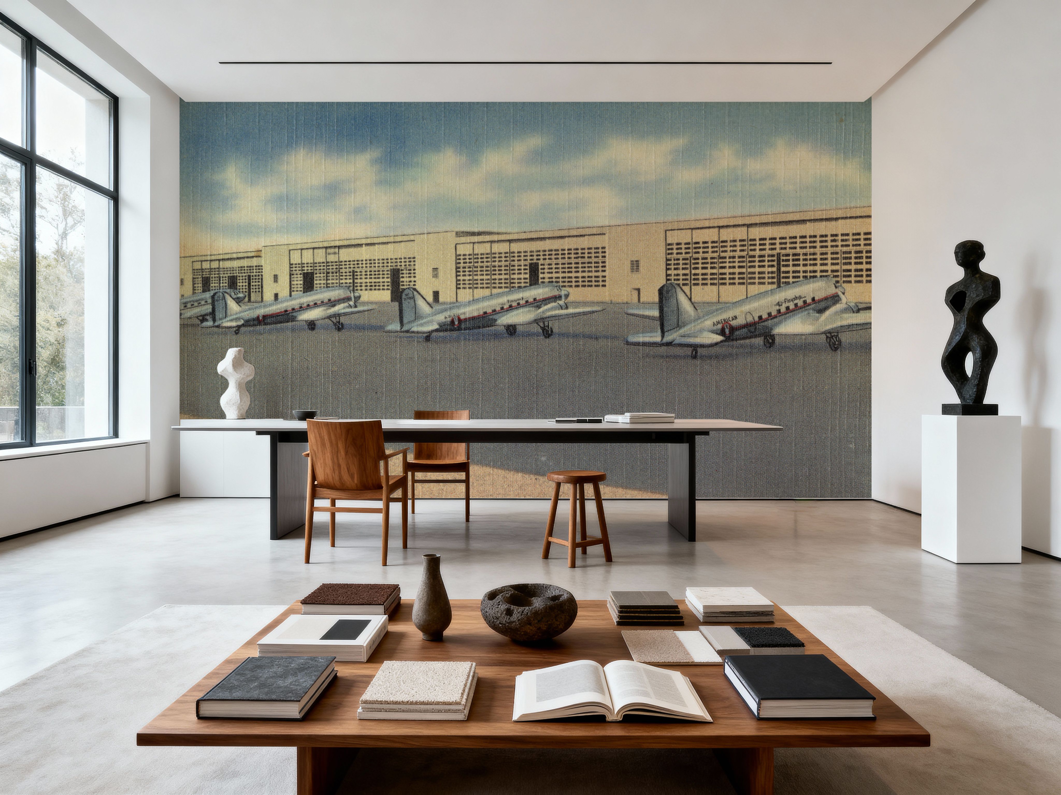 Greetings from American Airport - Screenprint Postcard