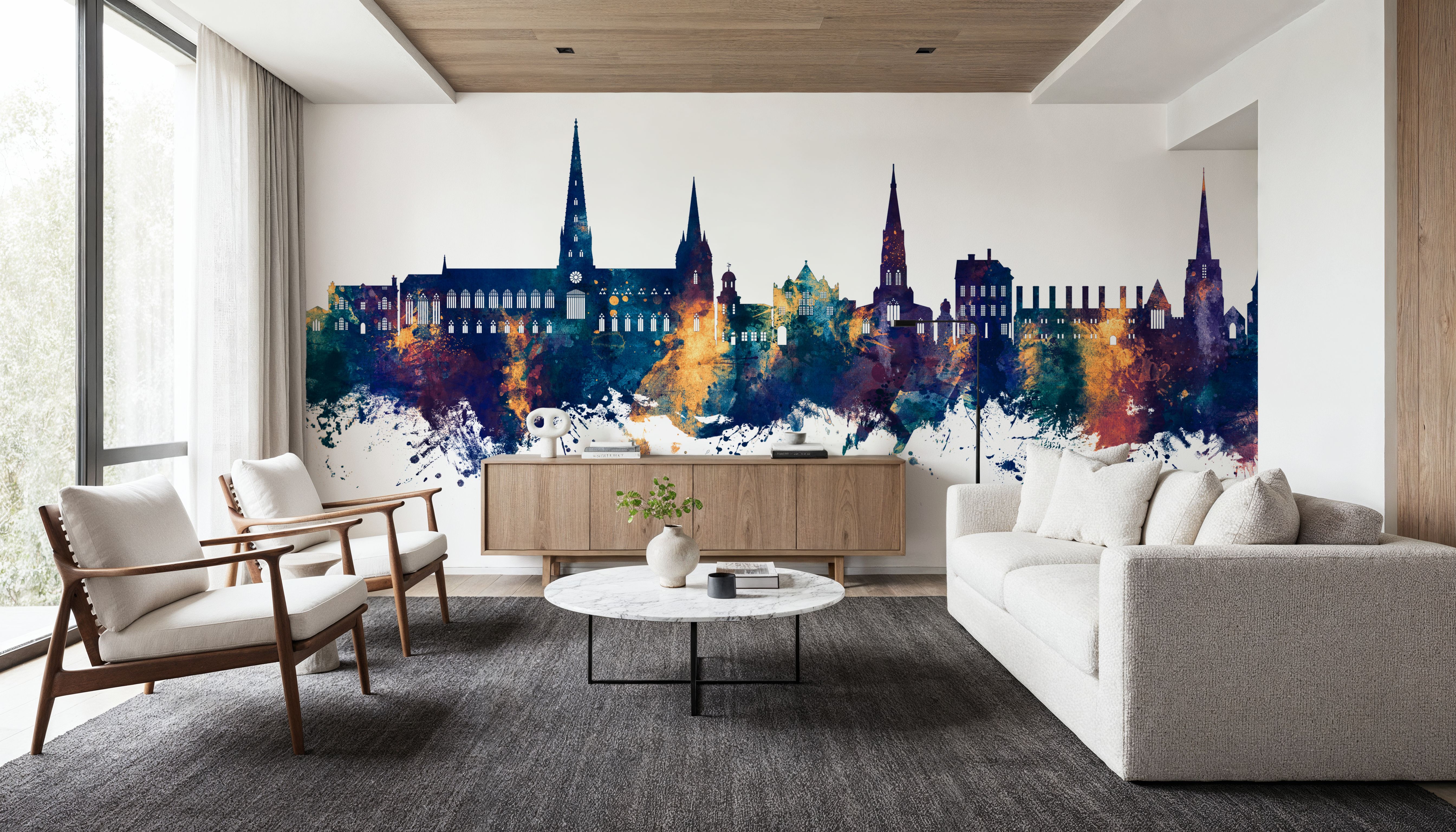 Lichfield England Skyline Blue & Bronze